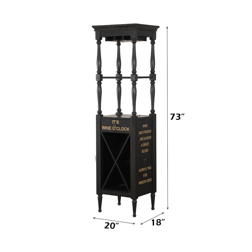 Anthony - Wine Cabinet - Black, black, view 7