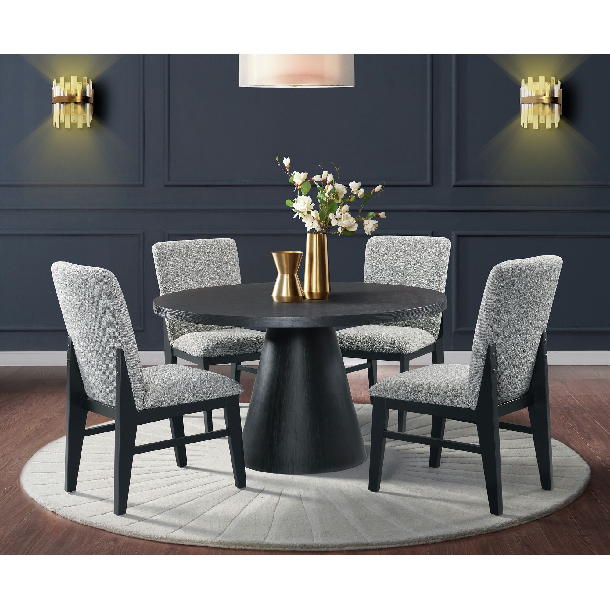 Portland - Round Dining Table - Black
