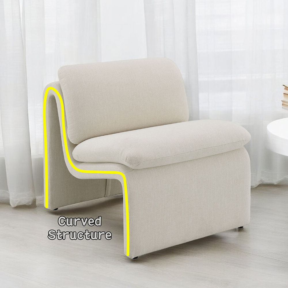 Jaeda - Accent Chair - Ivory Boucle, beige, view 8
