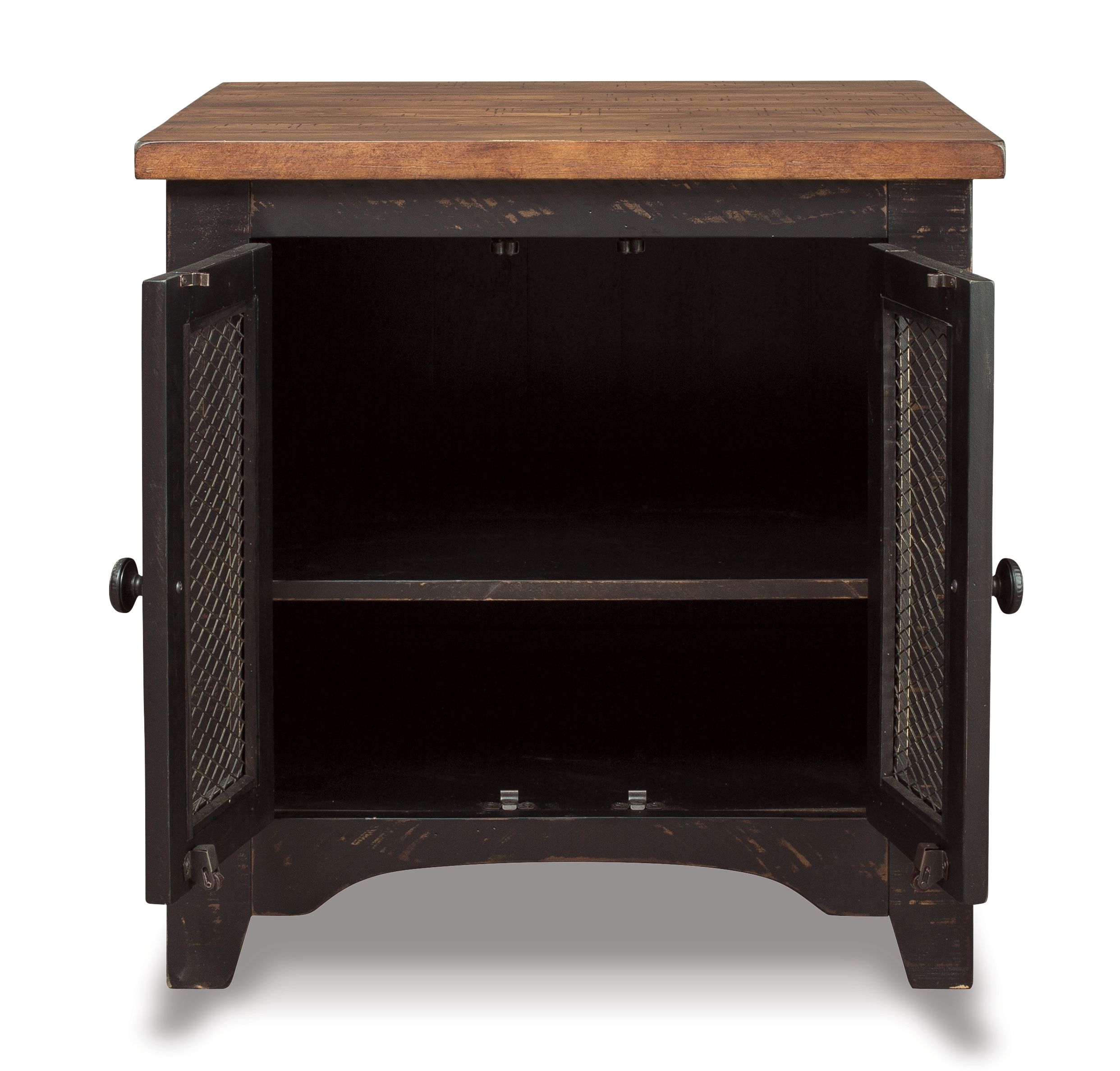 Ashley Furniture Valebeck - Rectangular End Table - Black / Brown - Image 3