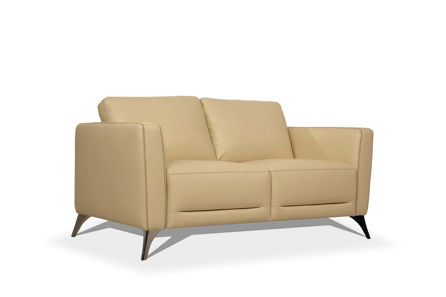 Malaga - Loveseat - Cream Leather, beige