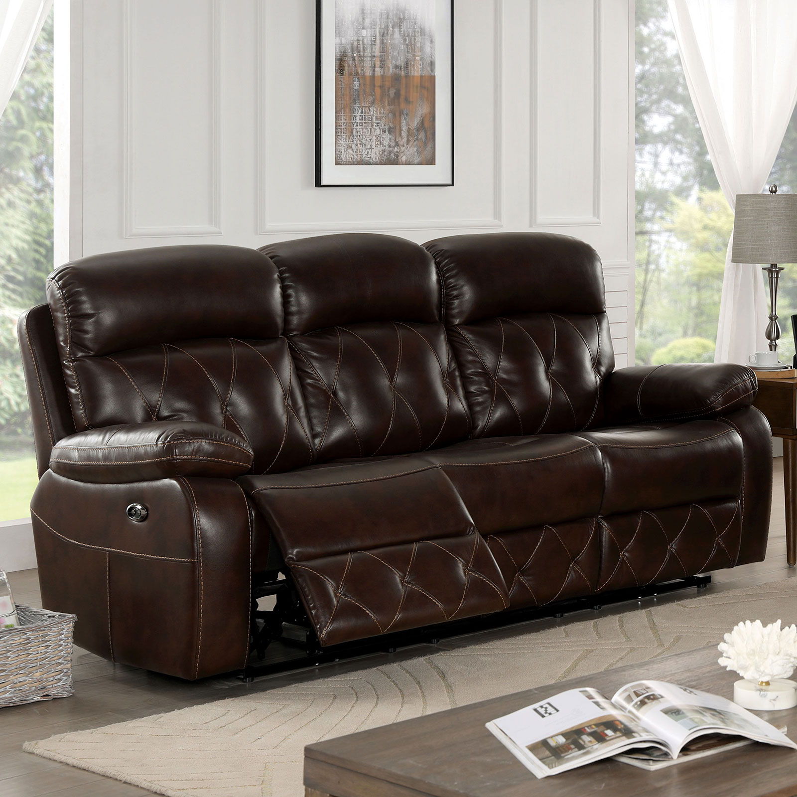Dusseldorf Power Sofa Brown New Lots Furniture Online Store