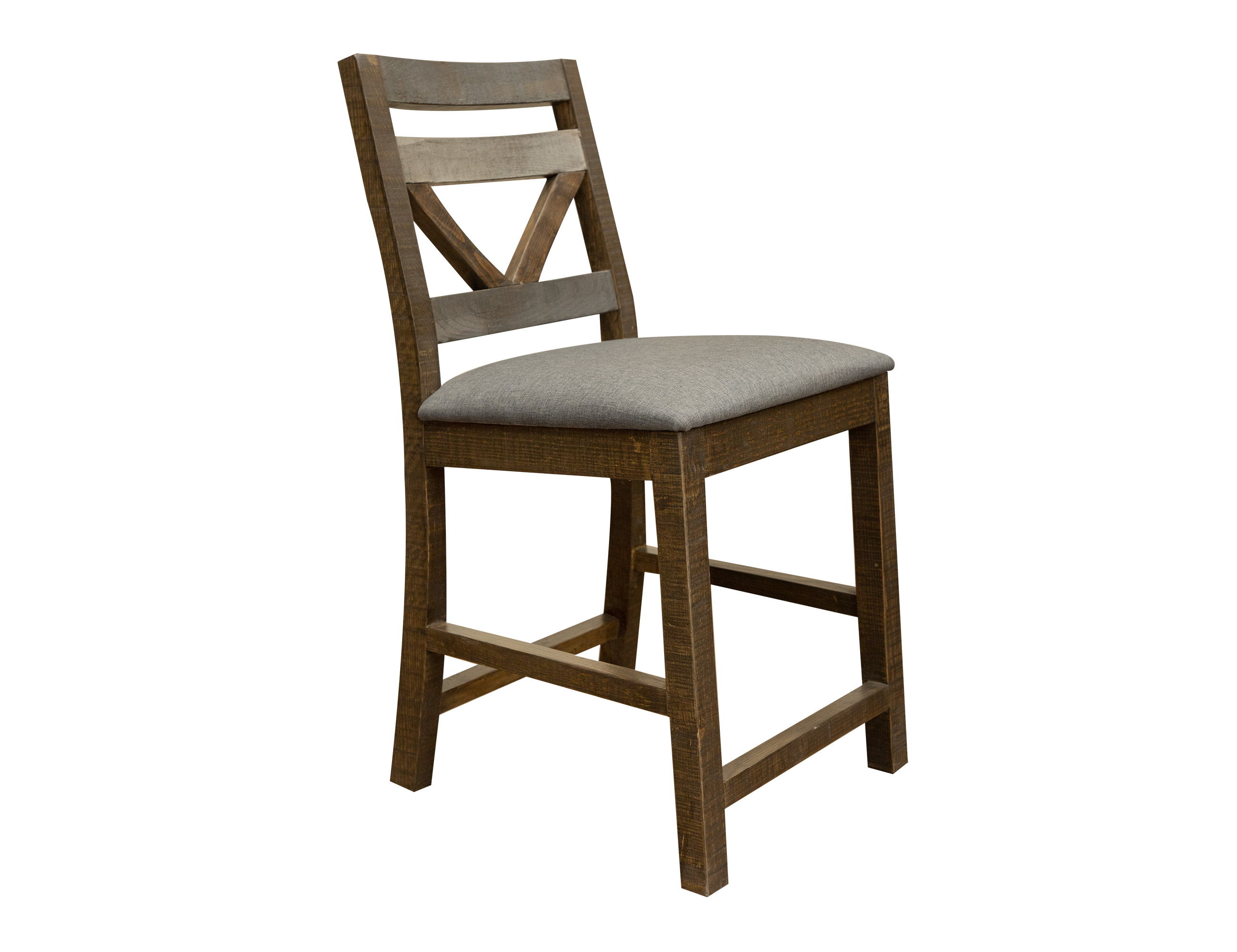 International Furniture Direct Loft Brown - 24” Barstool (Set of 2) - Two Tone Gray / Brown