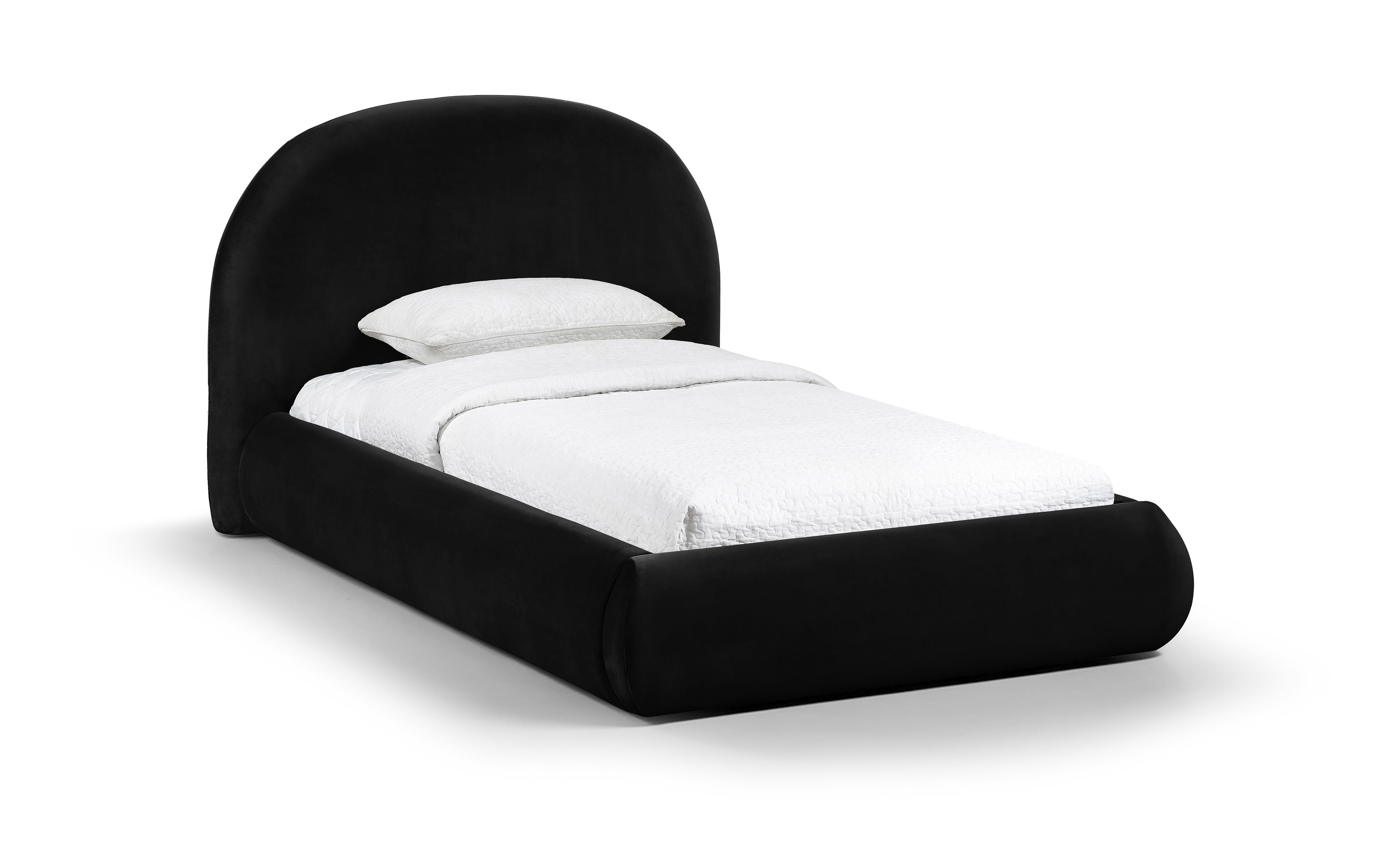 Celine - Upholstered Twin Bed - Black