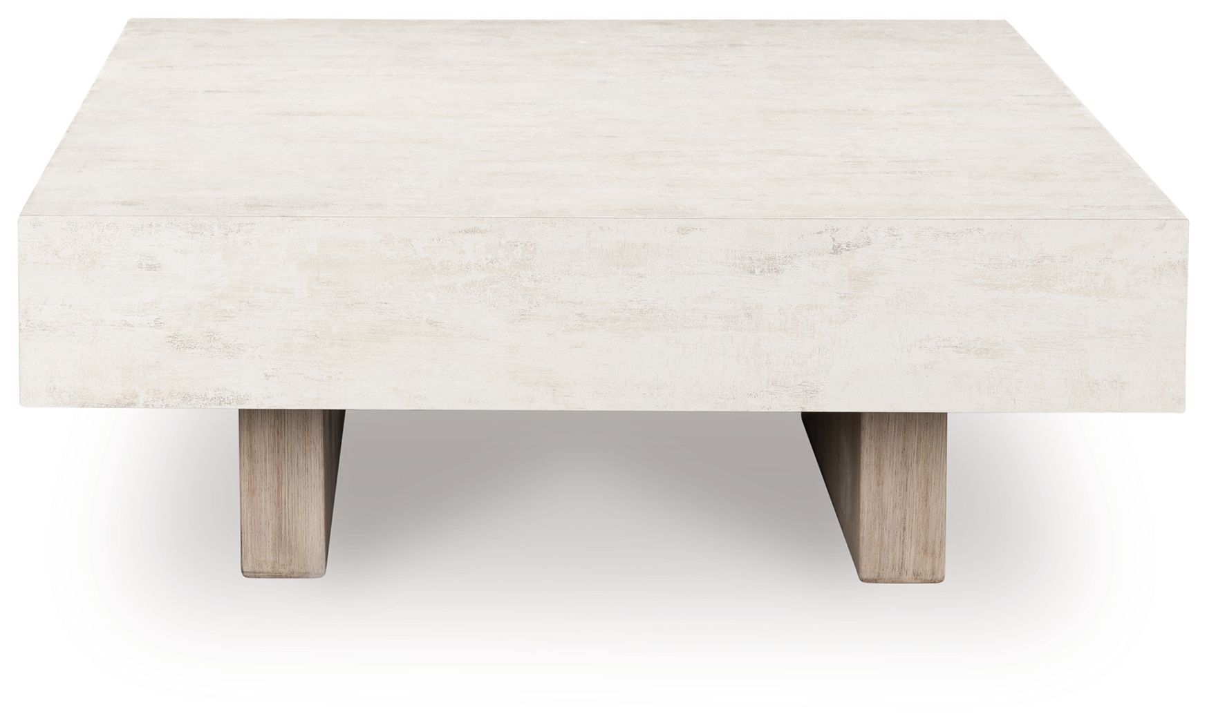 Ashley Furniture Jorlaina - Square Cocktail Table With Faux Cement Top - Light Grayish Brown - Image 3