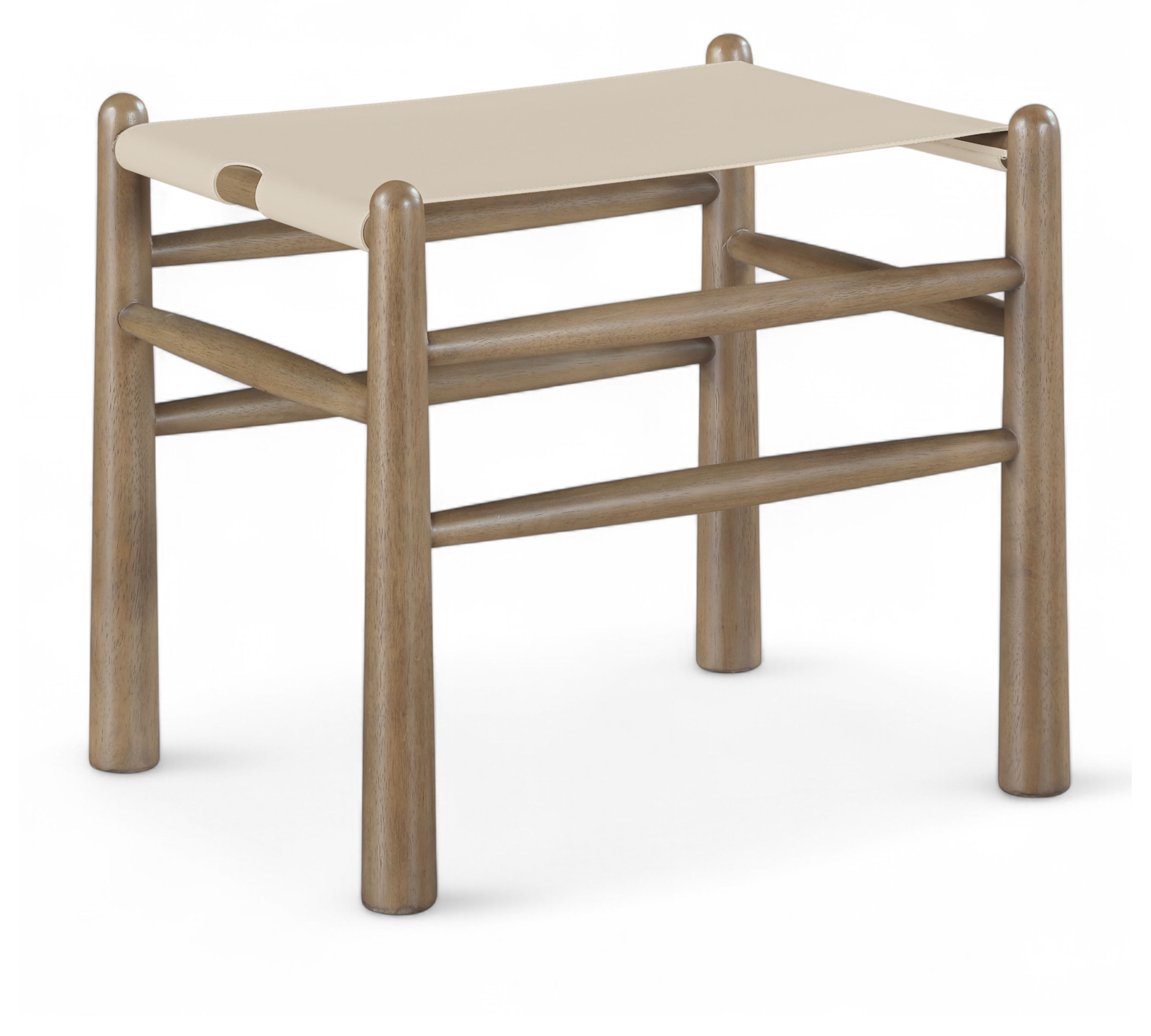 Santos - Upholstered Bench Vegan Leather - Beige