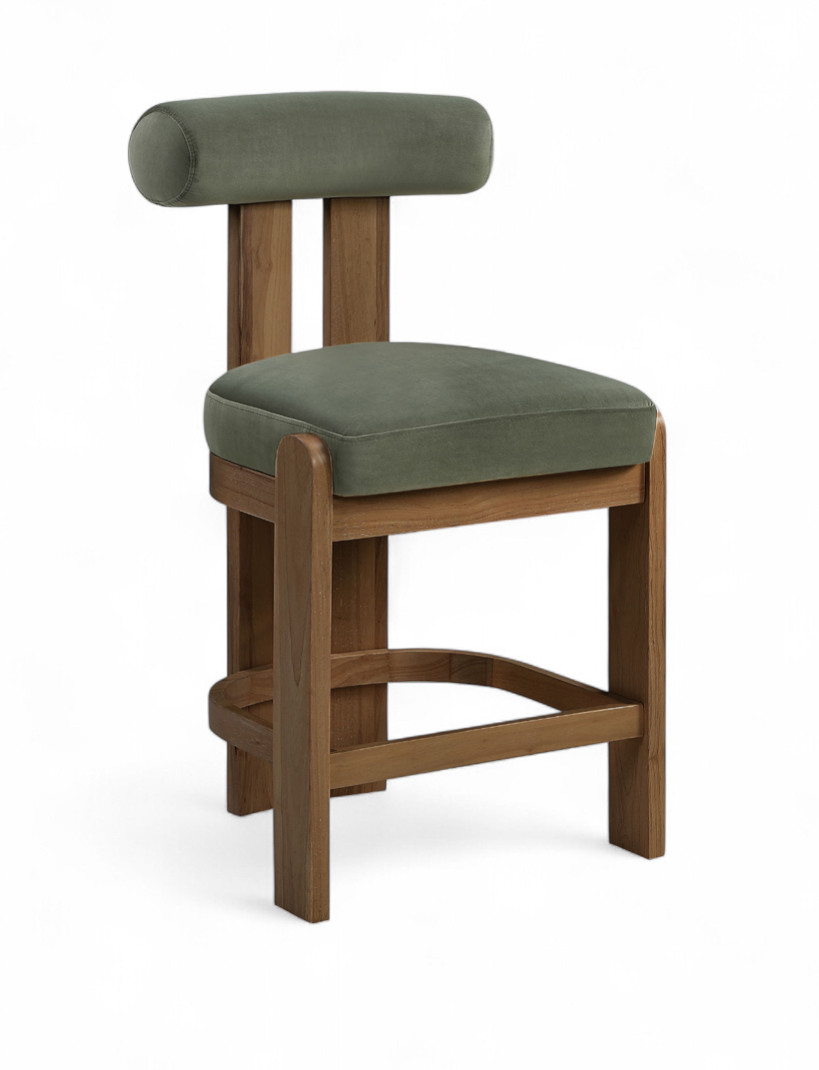 Arienzo - Velvet Upholstered Counter Stool (Set of 2) - Green
