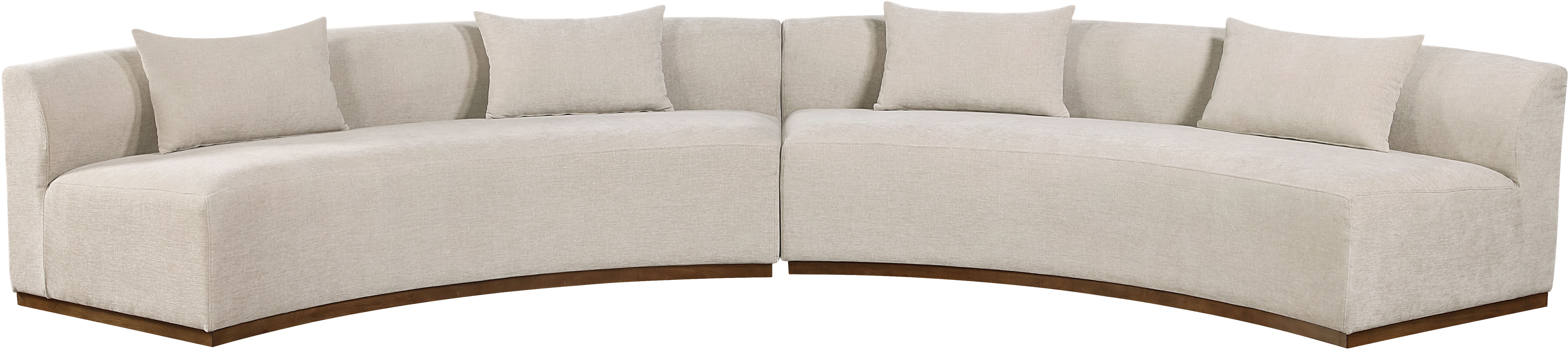Avanti - 182.5" Chenille Fabric Upholstered 2 Piece Modular Sectional - Beige