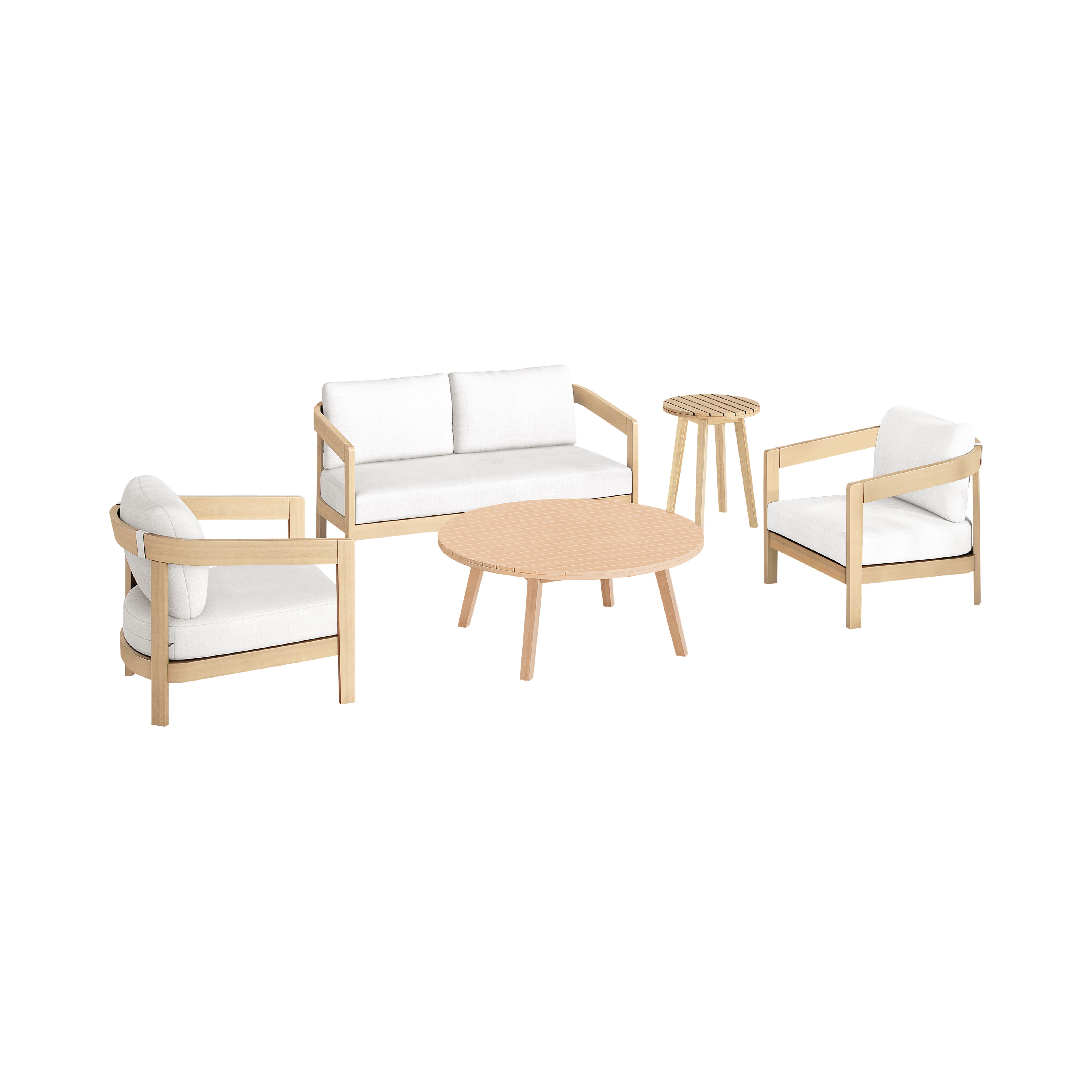 5 Pc · Loveseat & 2 Chairs & Coffee & End Table