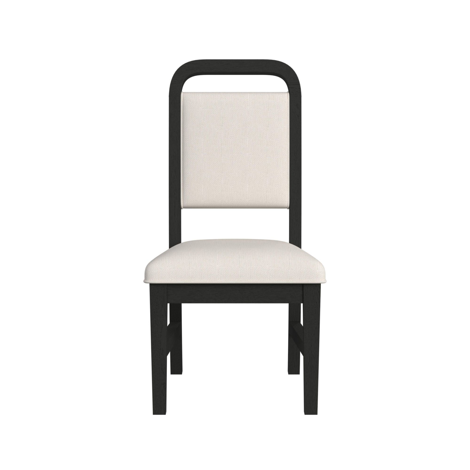 Ridgemont - Fabric Dining Side Chair (Set of 2) - White / Black With Grain