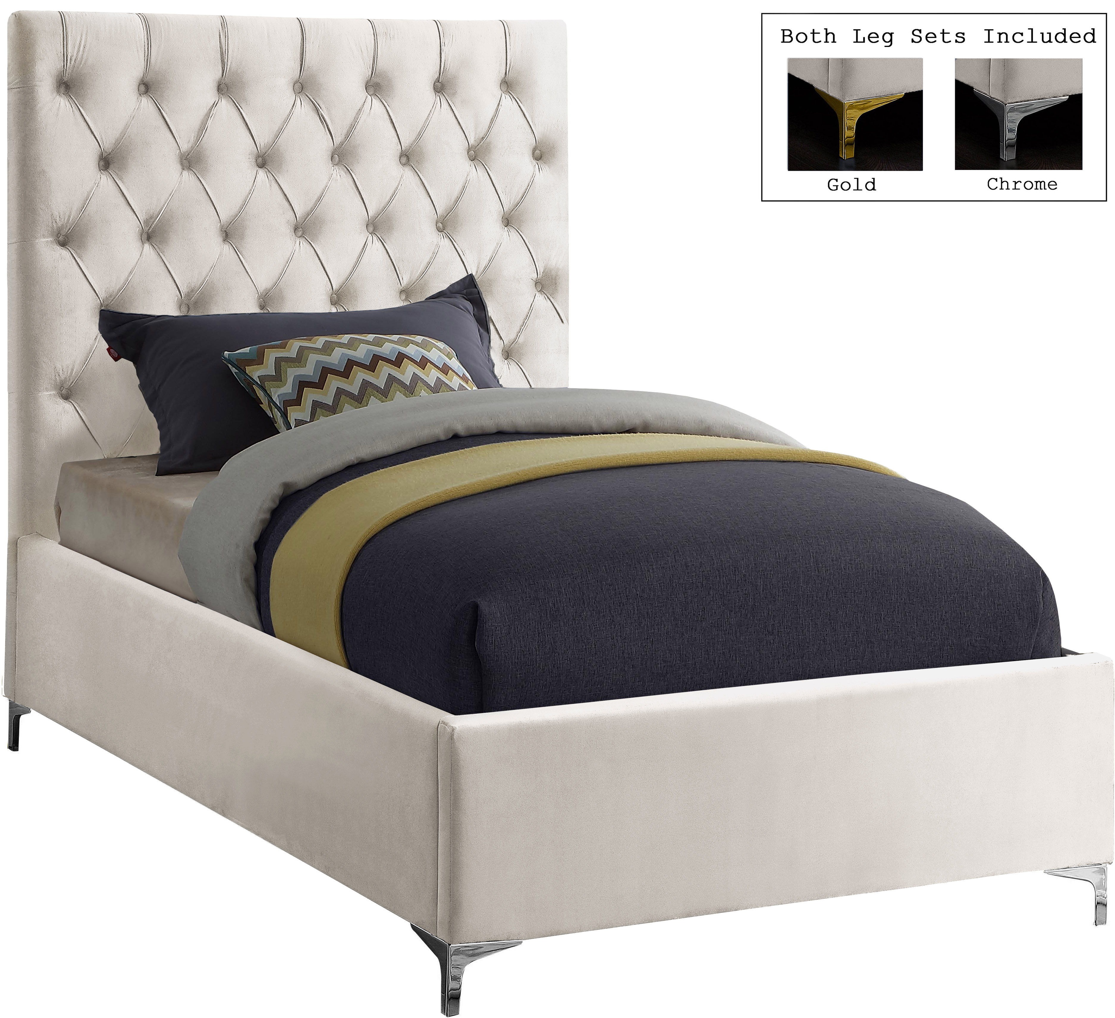 Cruz - Twin Bed - Cream