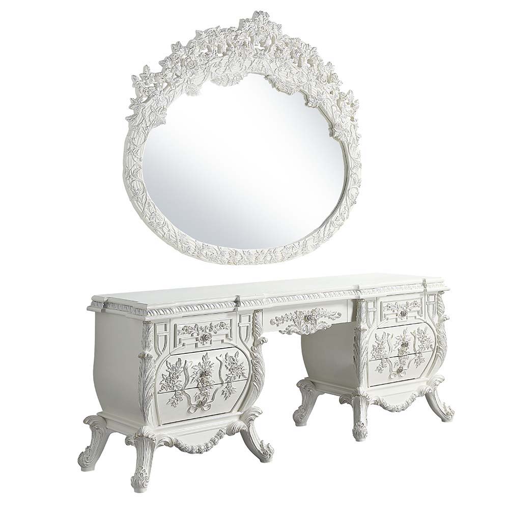 Vanaheim - Vanity Desk - Antique White, beige