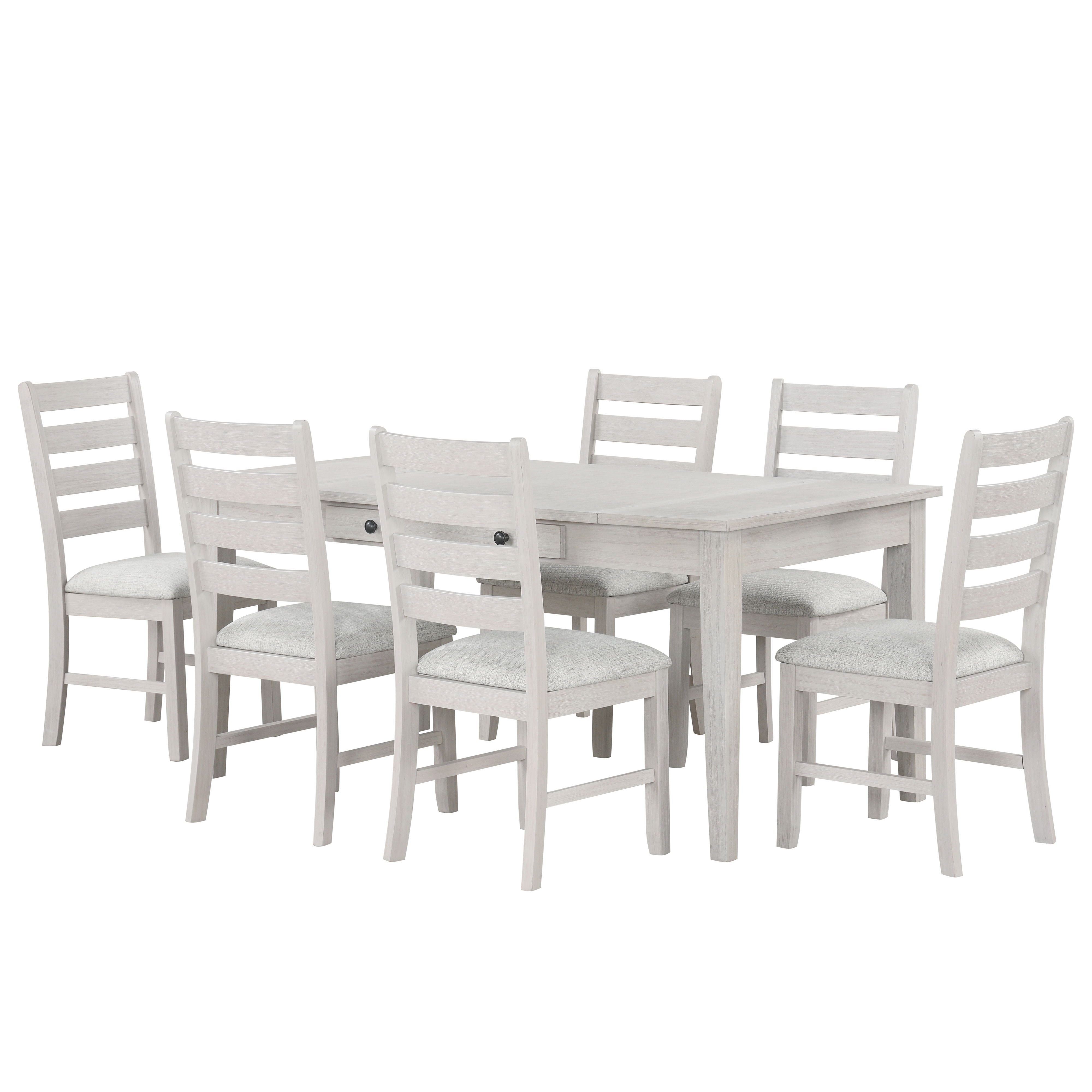 Echo - Dining Table And 6 Chairs - Driftwood