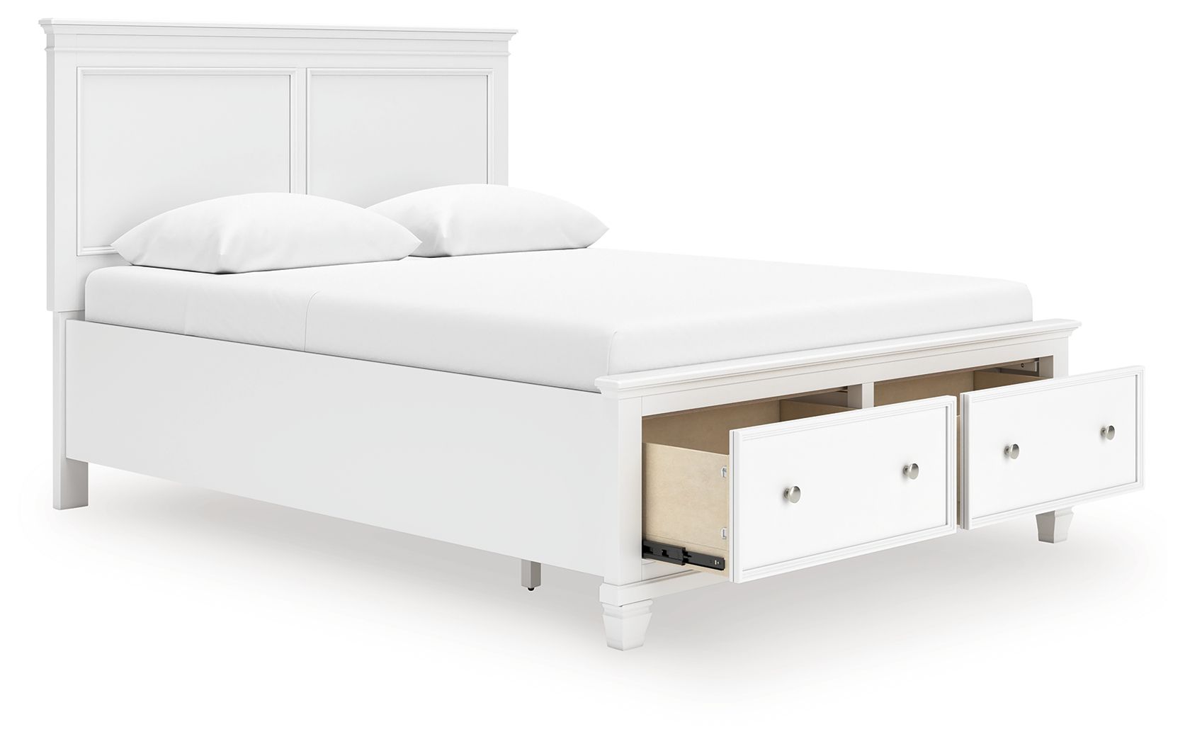 Fortman - Queen Panel Storage Bed - White