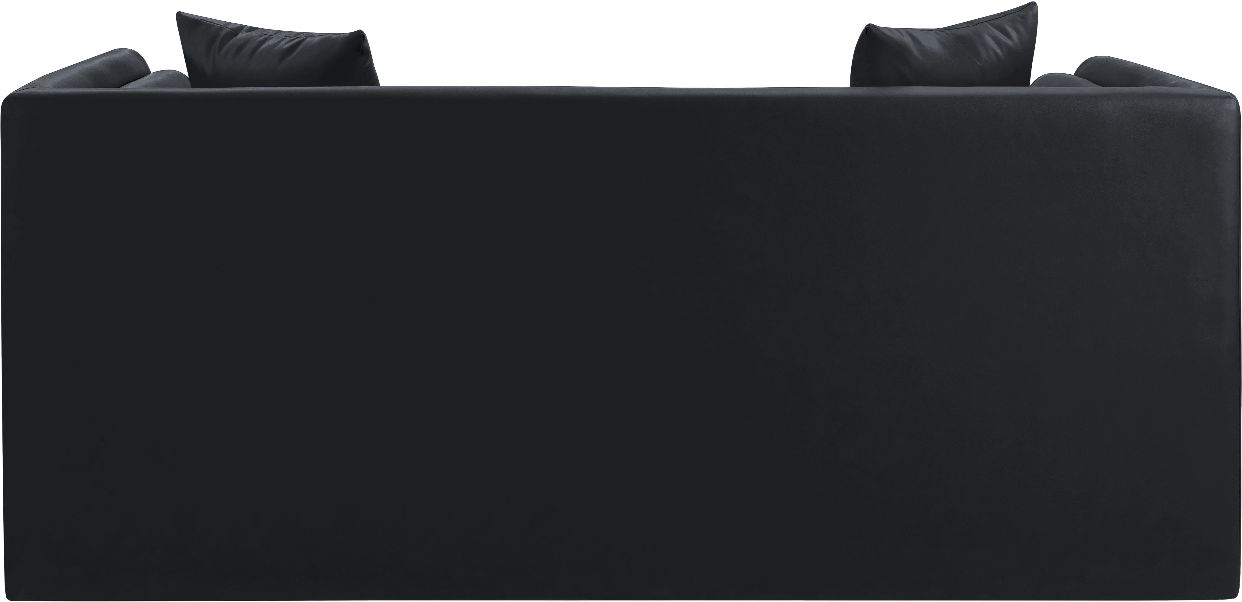 Everett - Vegan Leather 67" Upholstered Loveseat - Black