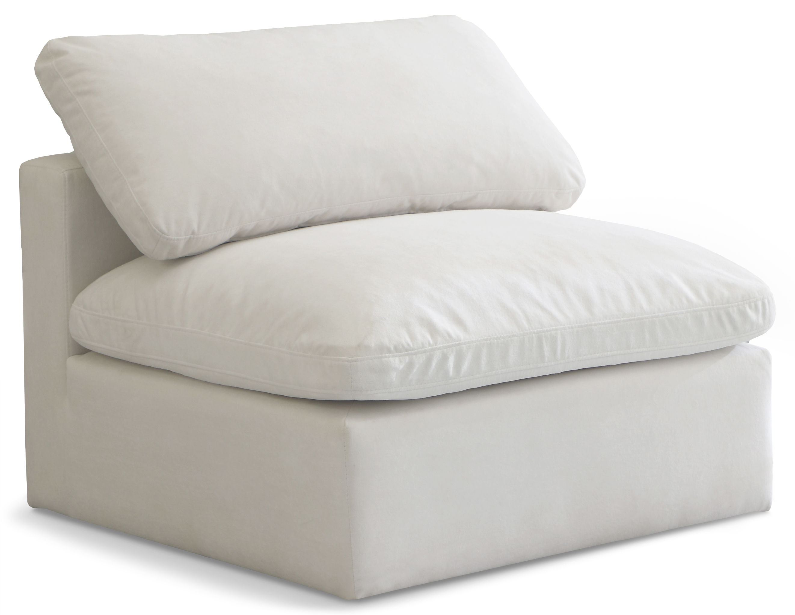 Plush - Armless Chair - Cream