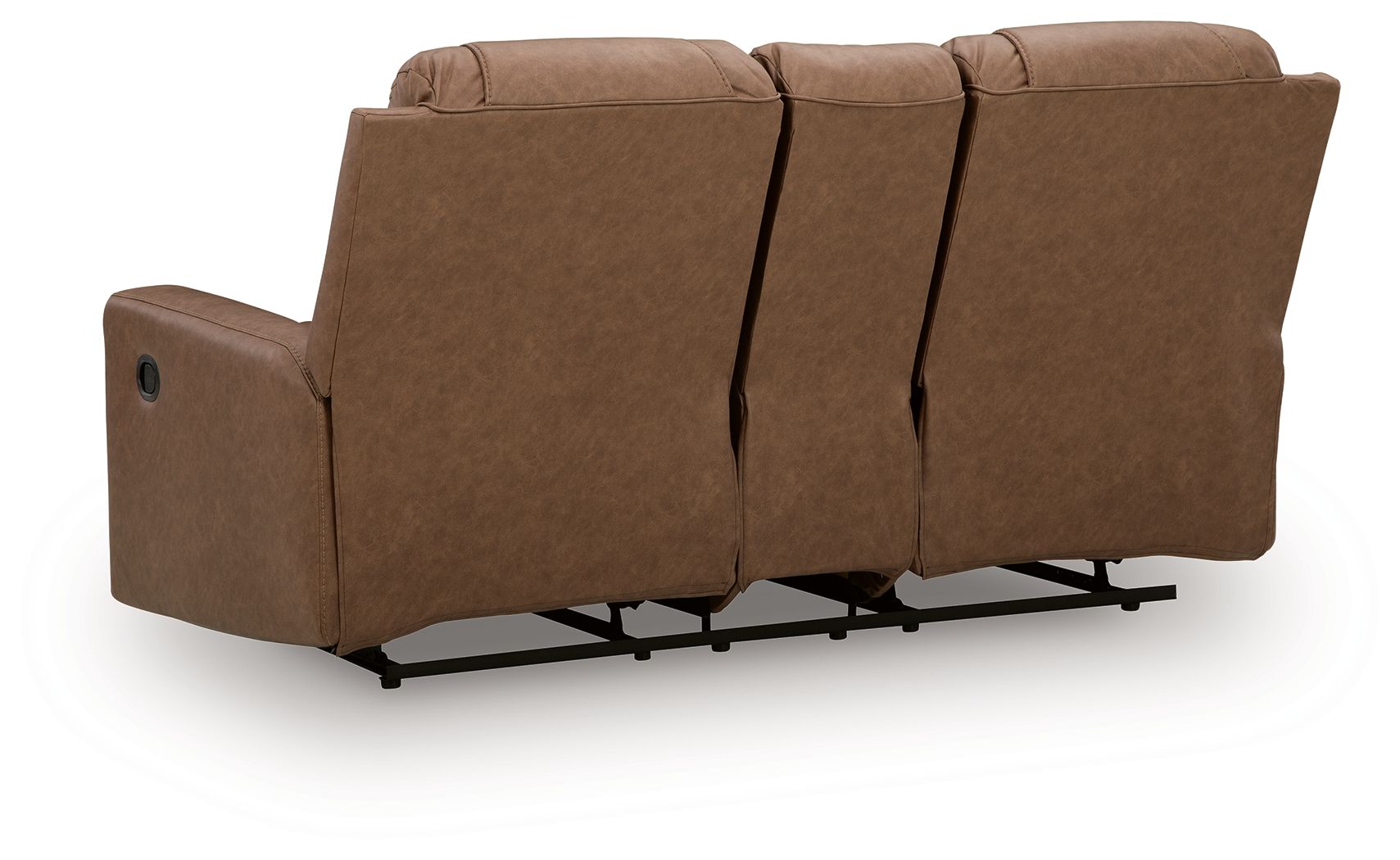 Ashley Furniture Mackmenville - Double Reclining Loveseat With Console - Caramel - Image 5