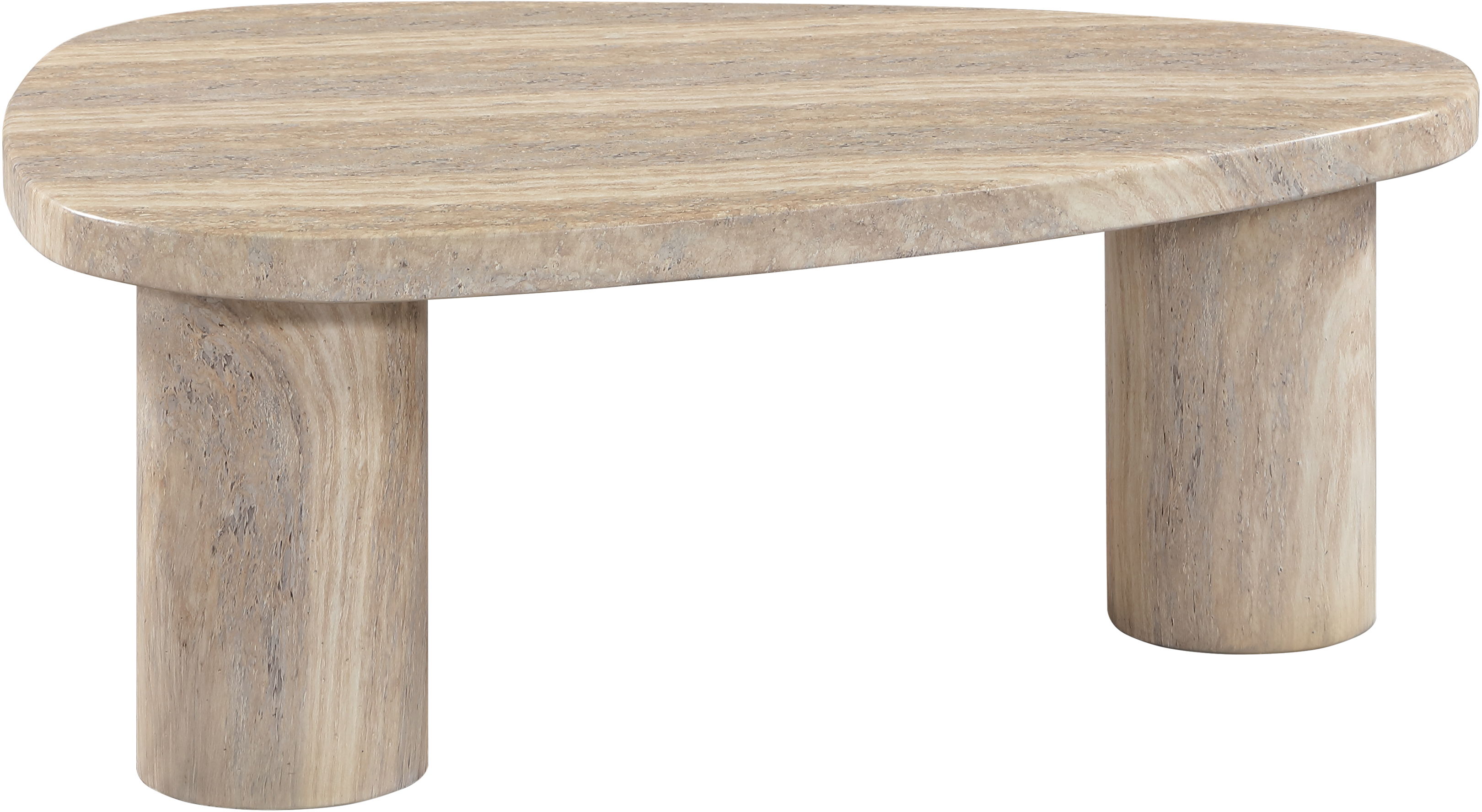 Teramo - 15" Height Concrete Indoor/Outdoor Coffee Table - Travertine