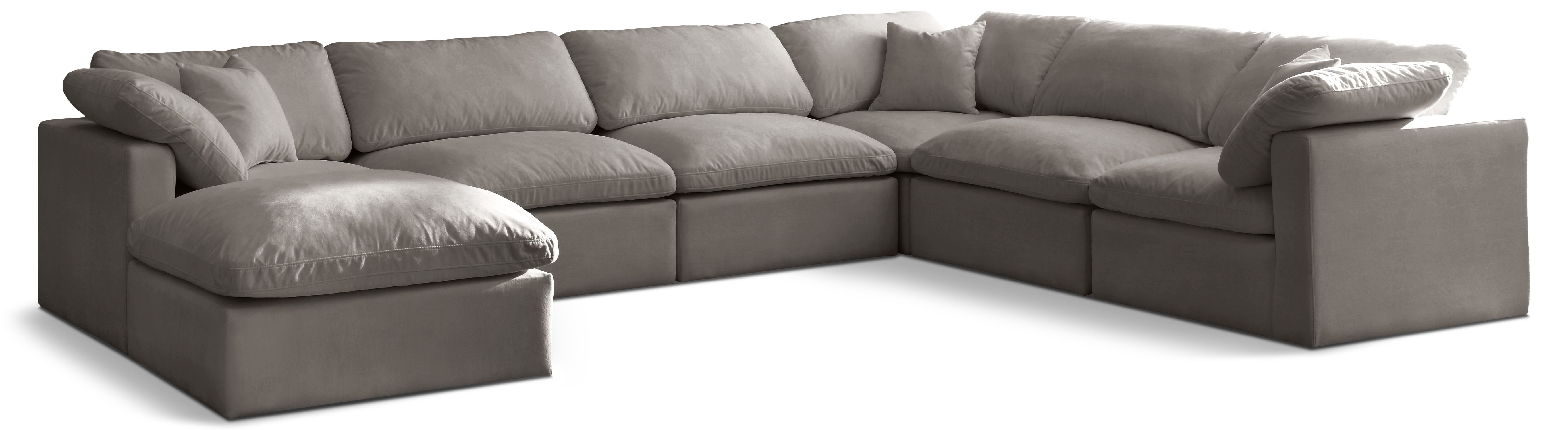Plush - 7 Piece Modular Sectional - Gray