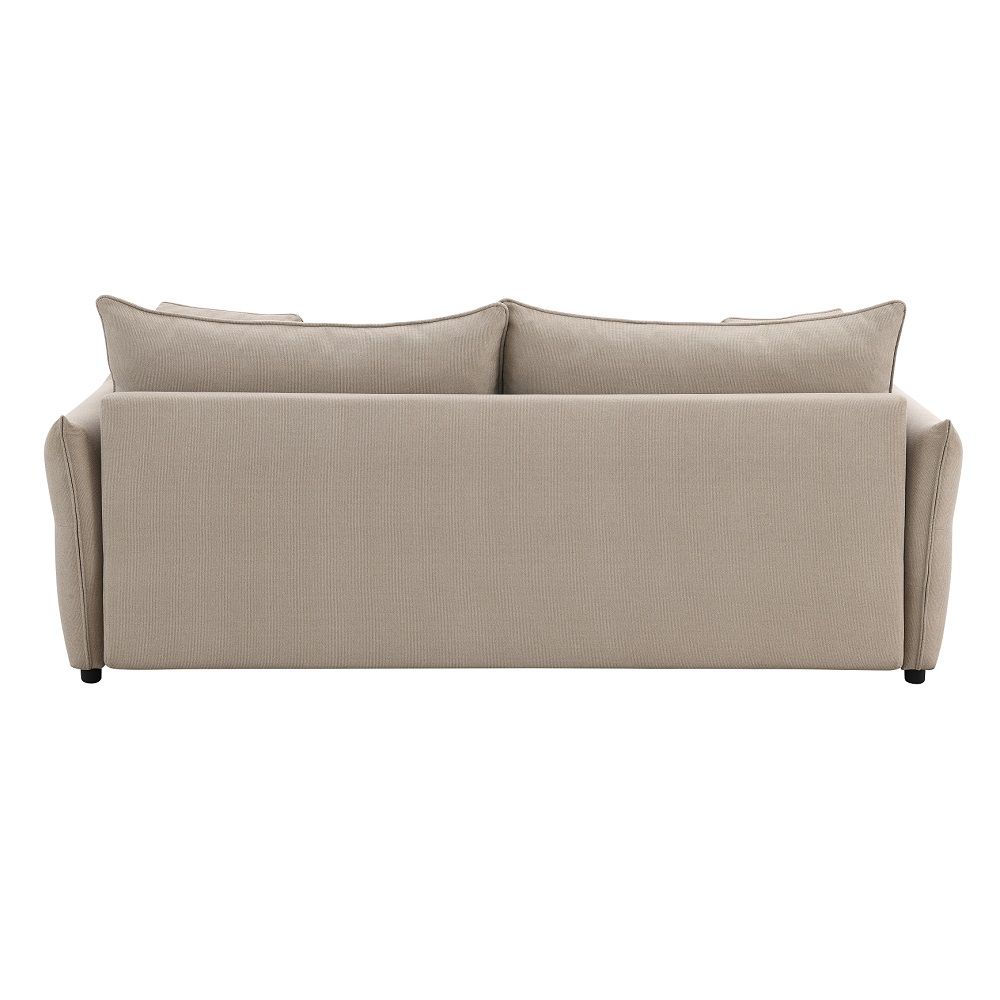 Irina - Sofa With Sleeper - Beige Fabric, beige, view 4