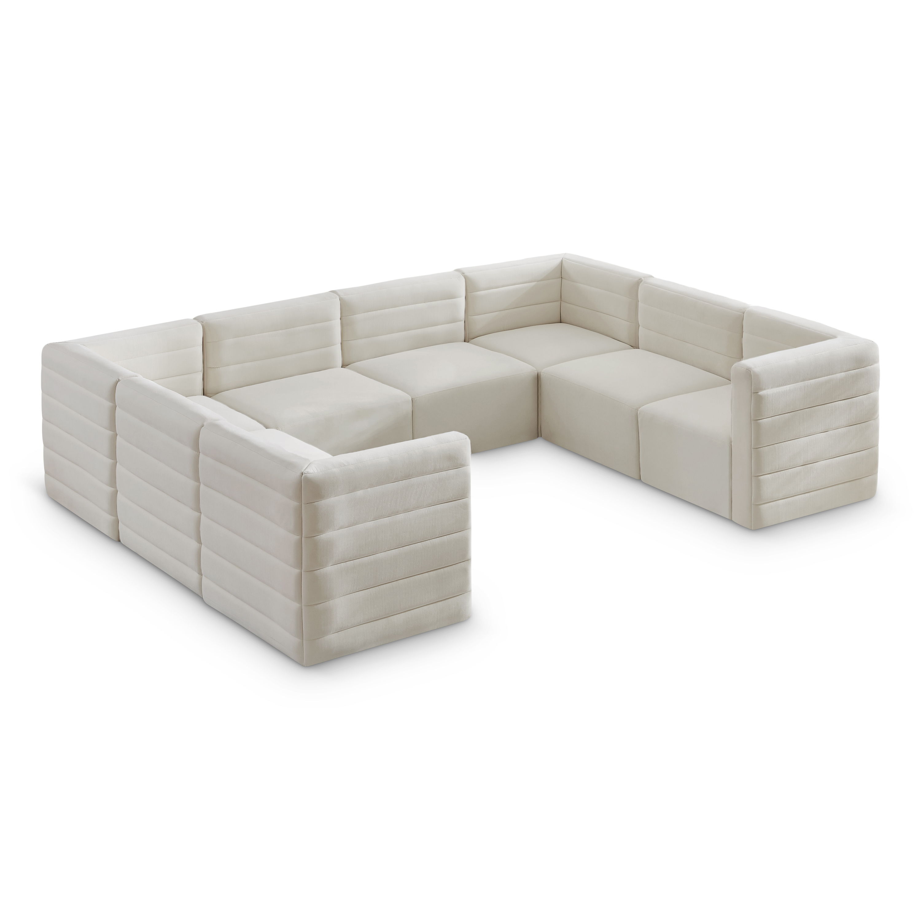 Quincy - 8 Piece Modular Sectional - Cream