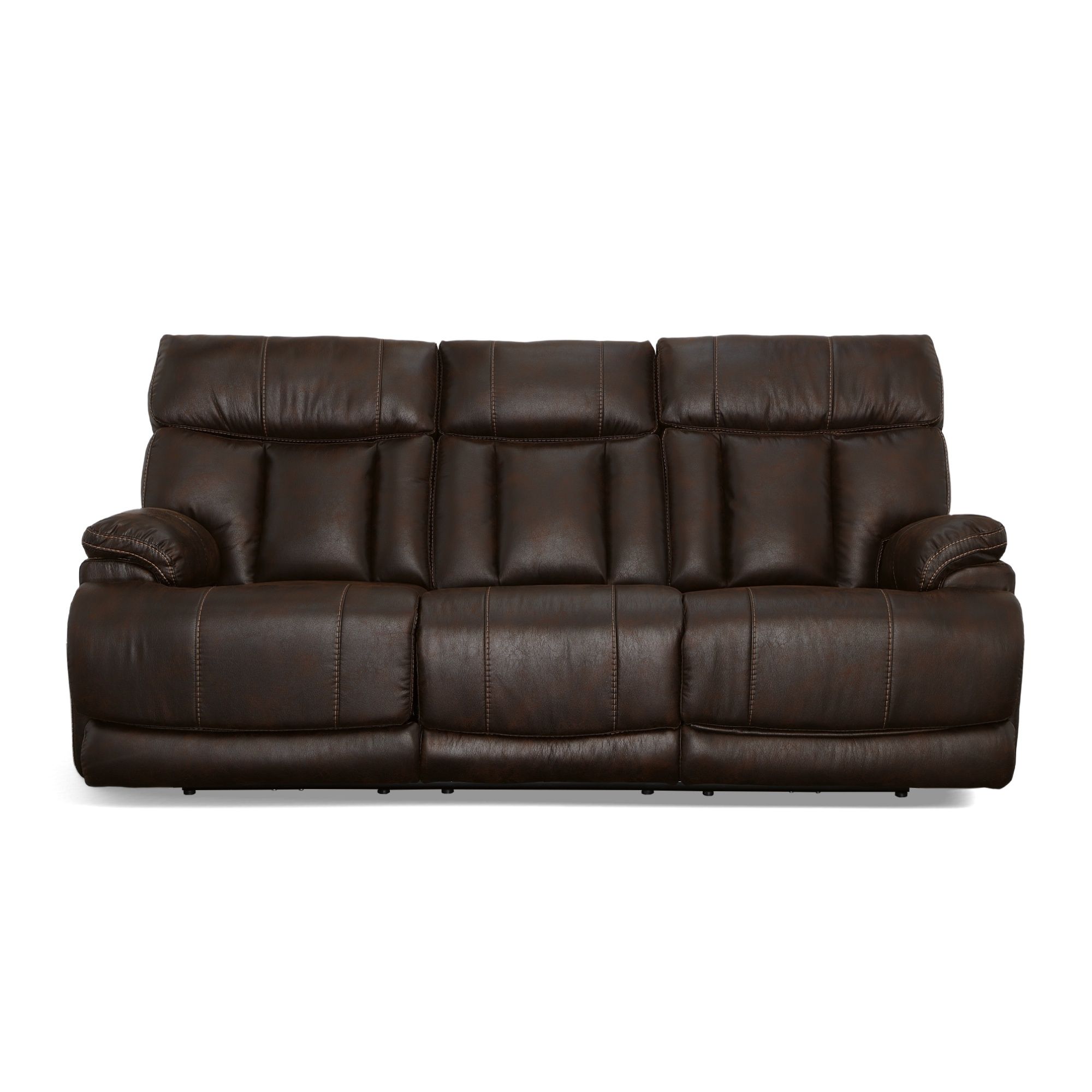 Clive - Power Reclining Sofa With Power Headrests & Lumbar - Clove, dark brown, view 3
