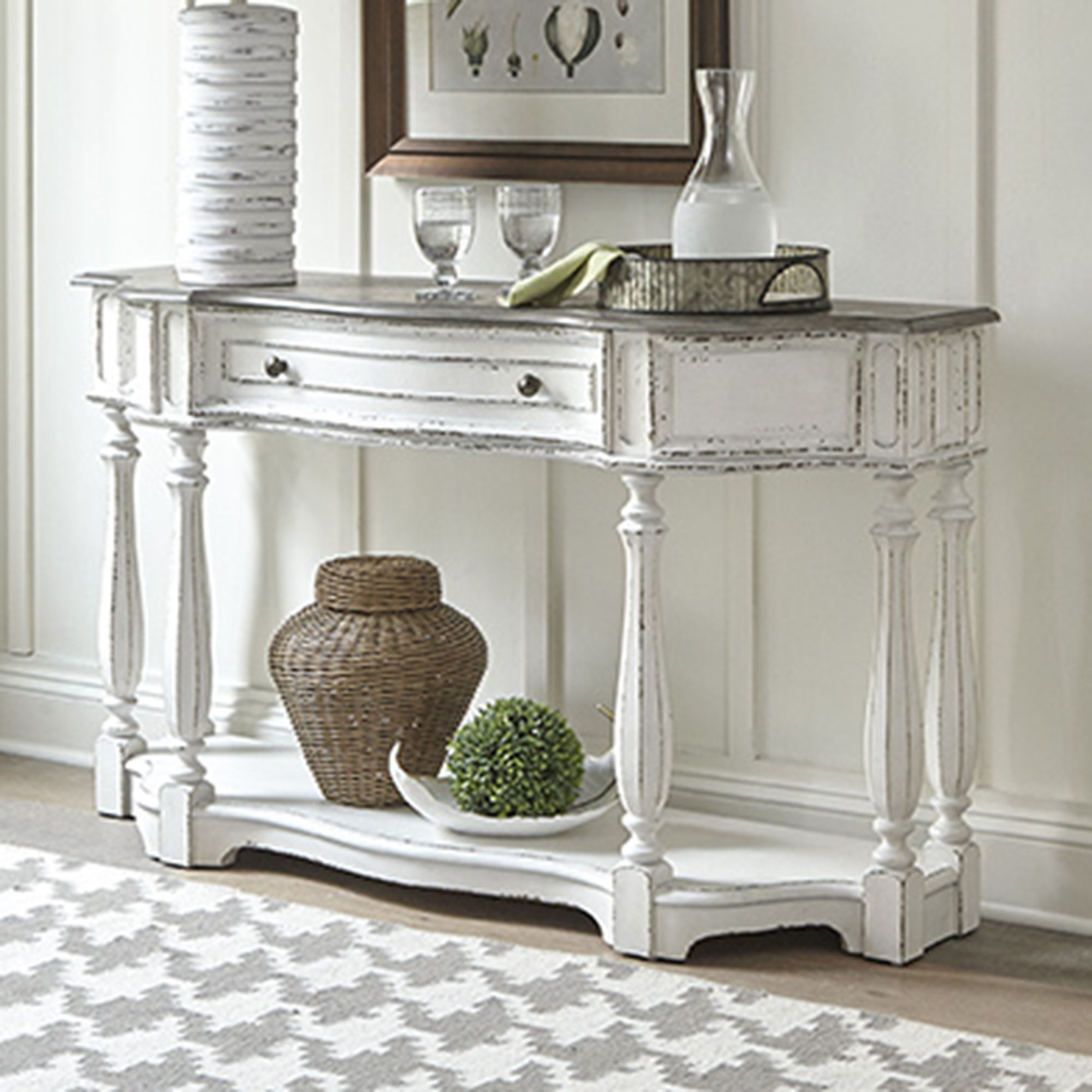 Liberty Furniture Magnolia Manor - Hall Console Table - White
