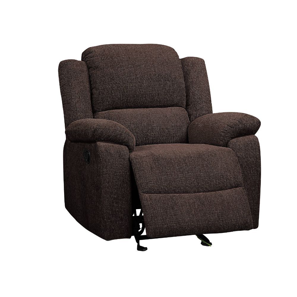 Madden - Motion Glider Recliner - Brown Chenille, dark brown, view 4