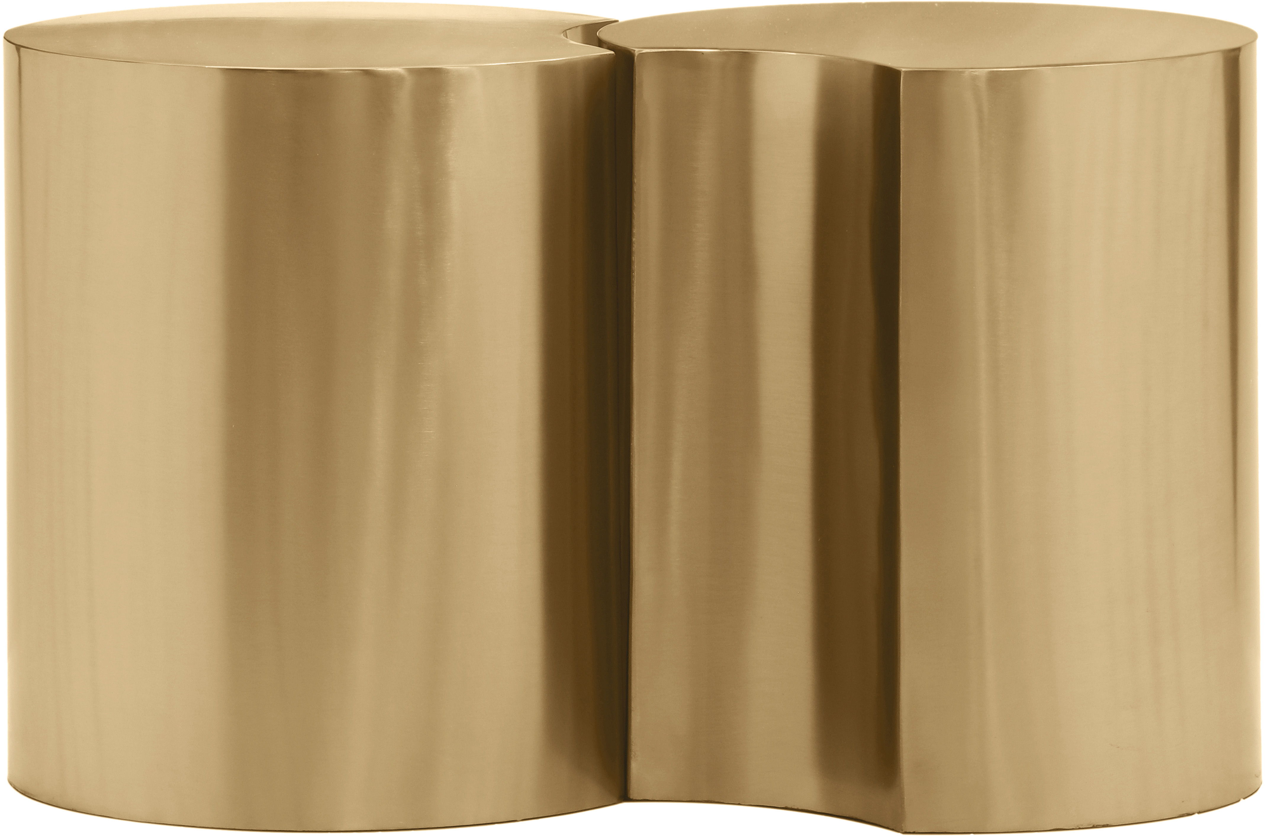 Dimple - 20" 2 Piece Modular End Table - Gold