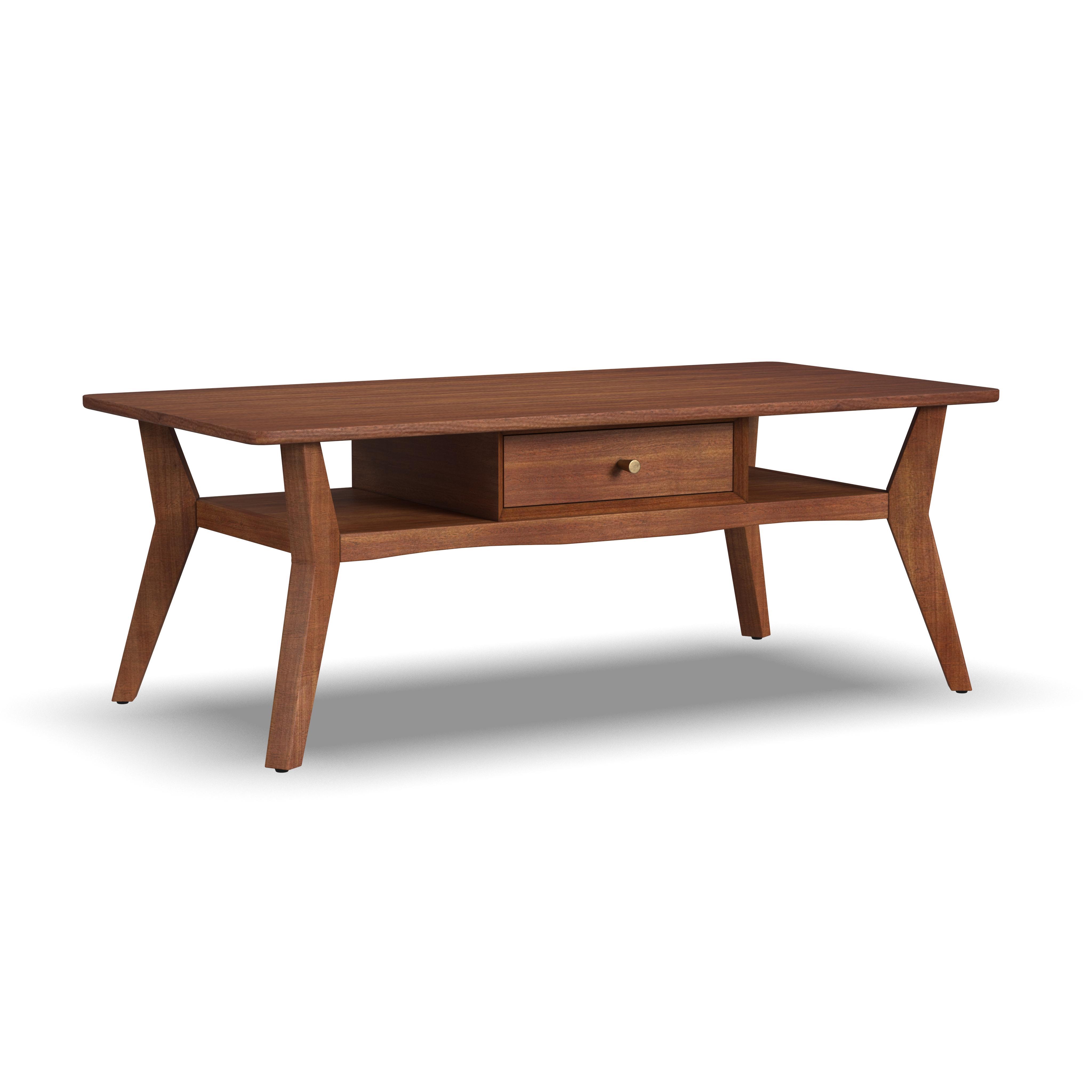 Ludwig - Occasional Rectangular Coffee Table With Drawer - Dark Brown, dark brown