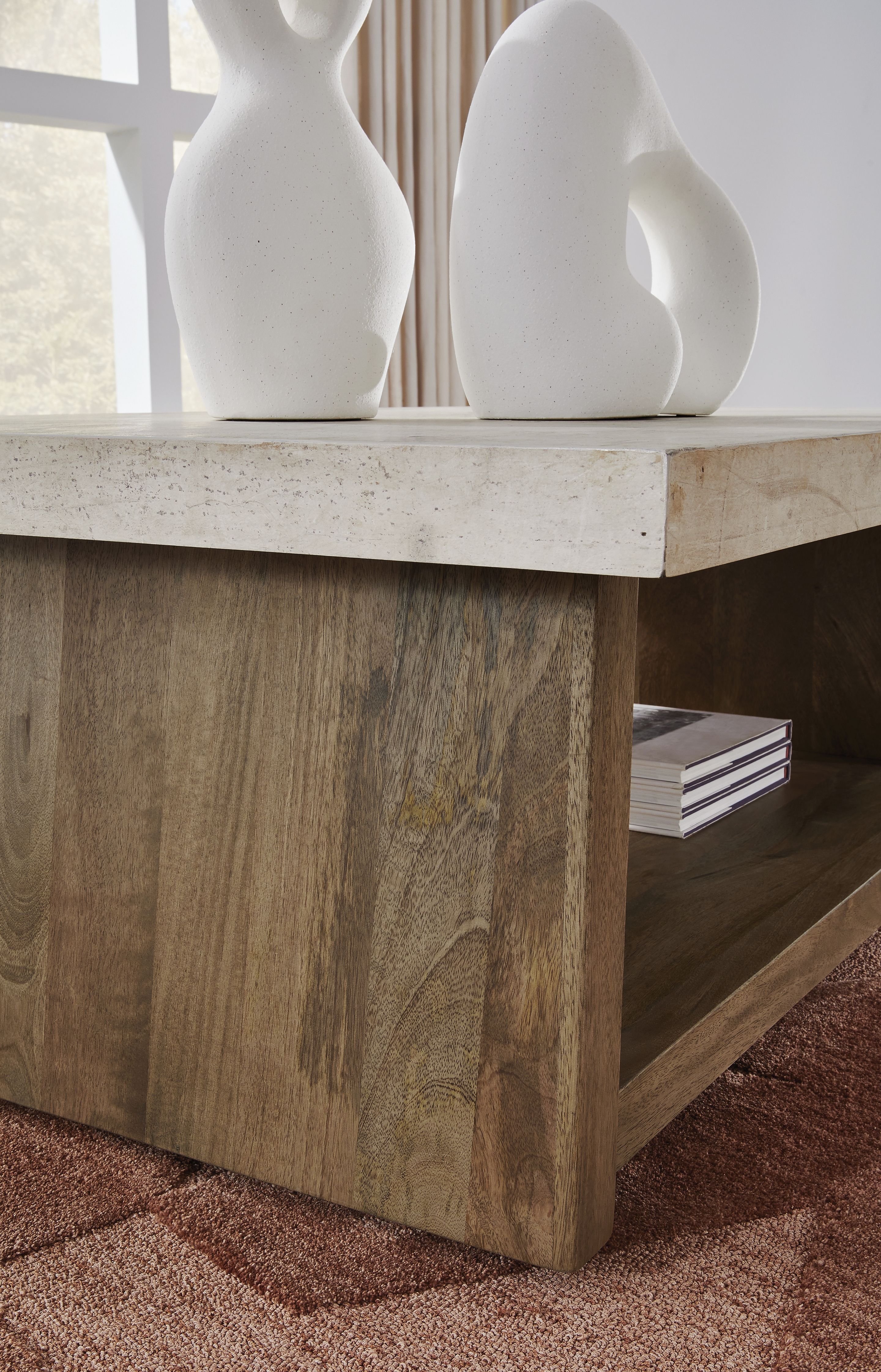 Ashley Furniture Brendalhouse - Rectangular Cocktail Table - Light Brown - Image 6