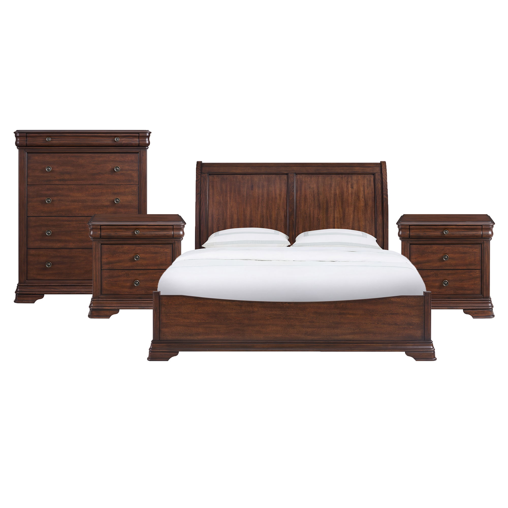 King · 4 Pc · Bedroom Set With 2 Nightstands & Chest