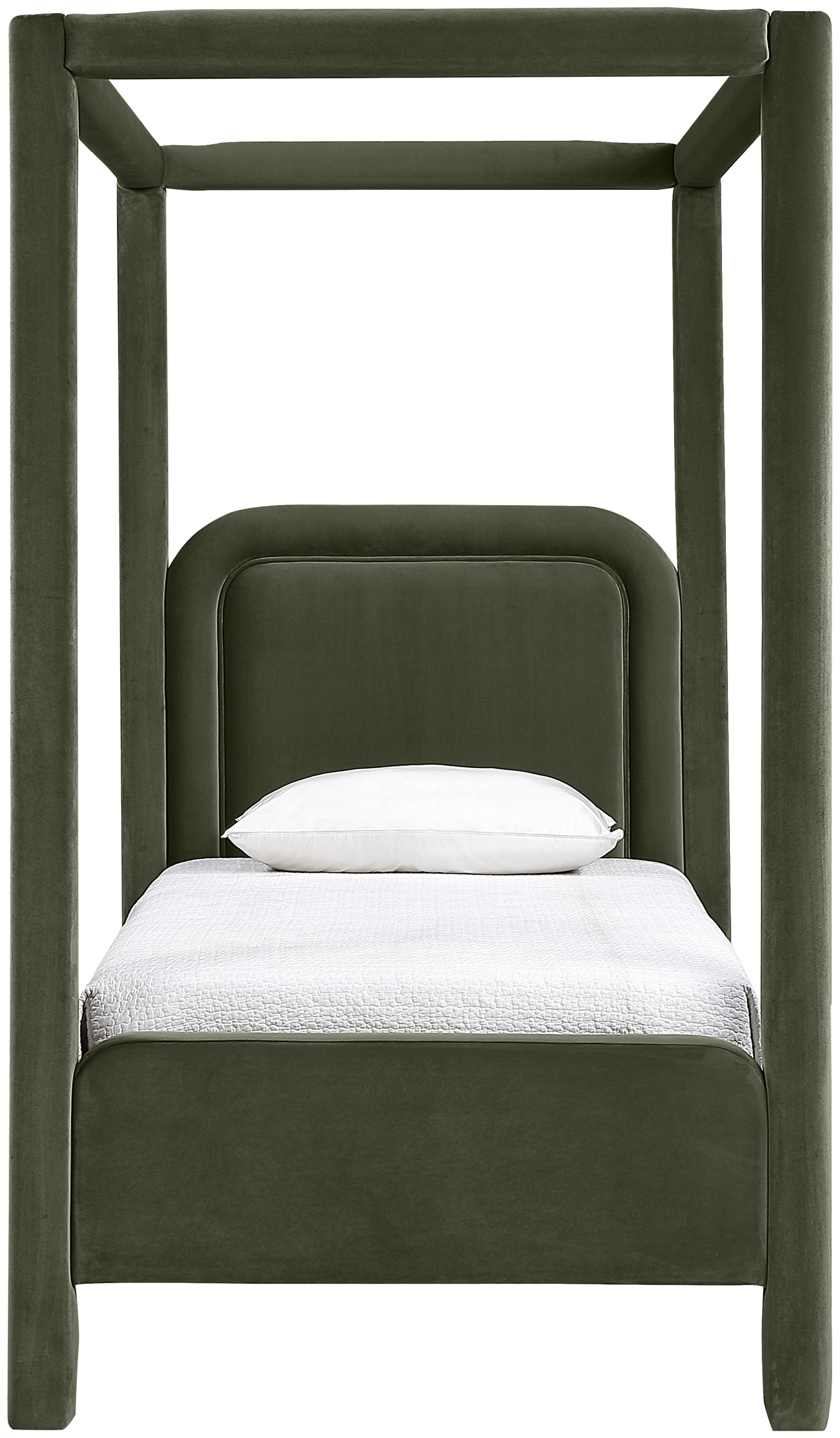 Salina - Velvet Upholstered Twin Bed - Green