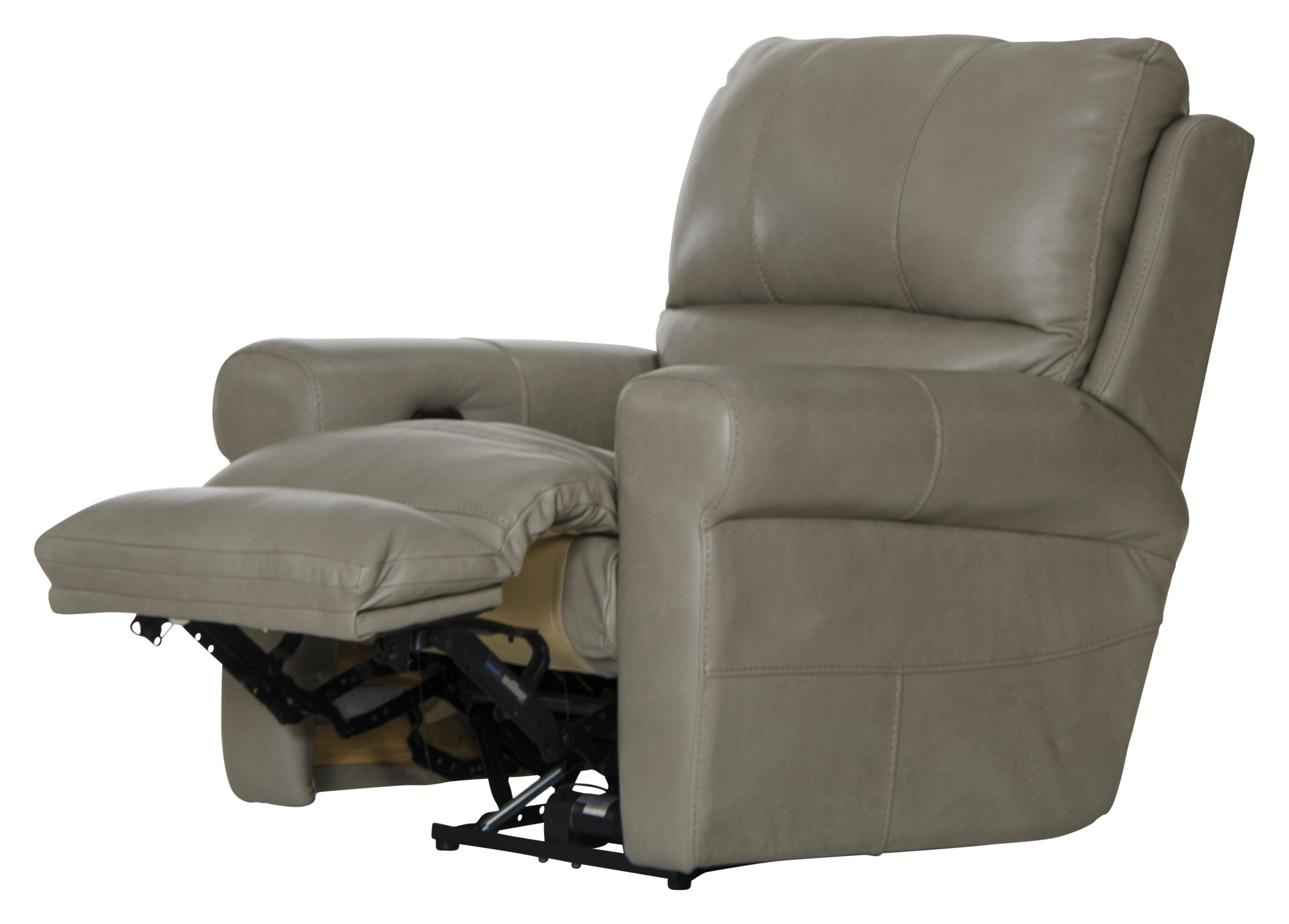 Torretta - Top Grain Italian Leather Power Lay Flat Recliner - Putty