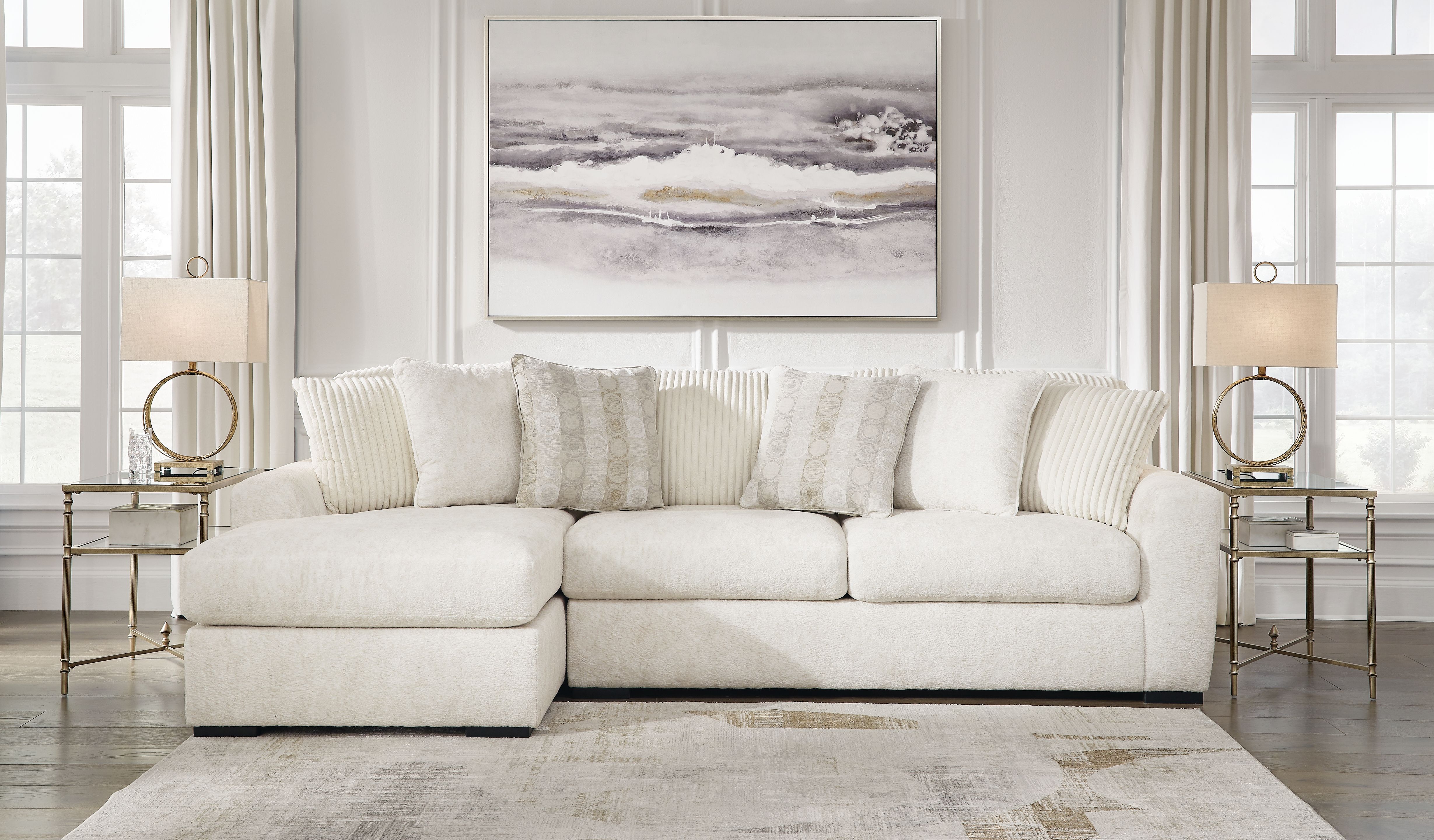 Chessington - 2-Piece Sectional With Laf Corner Chaise - Ivory