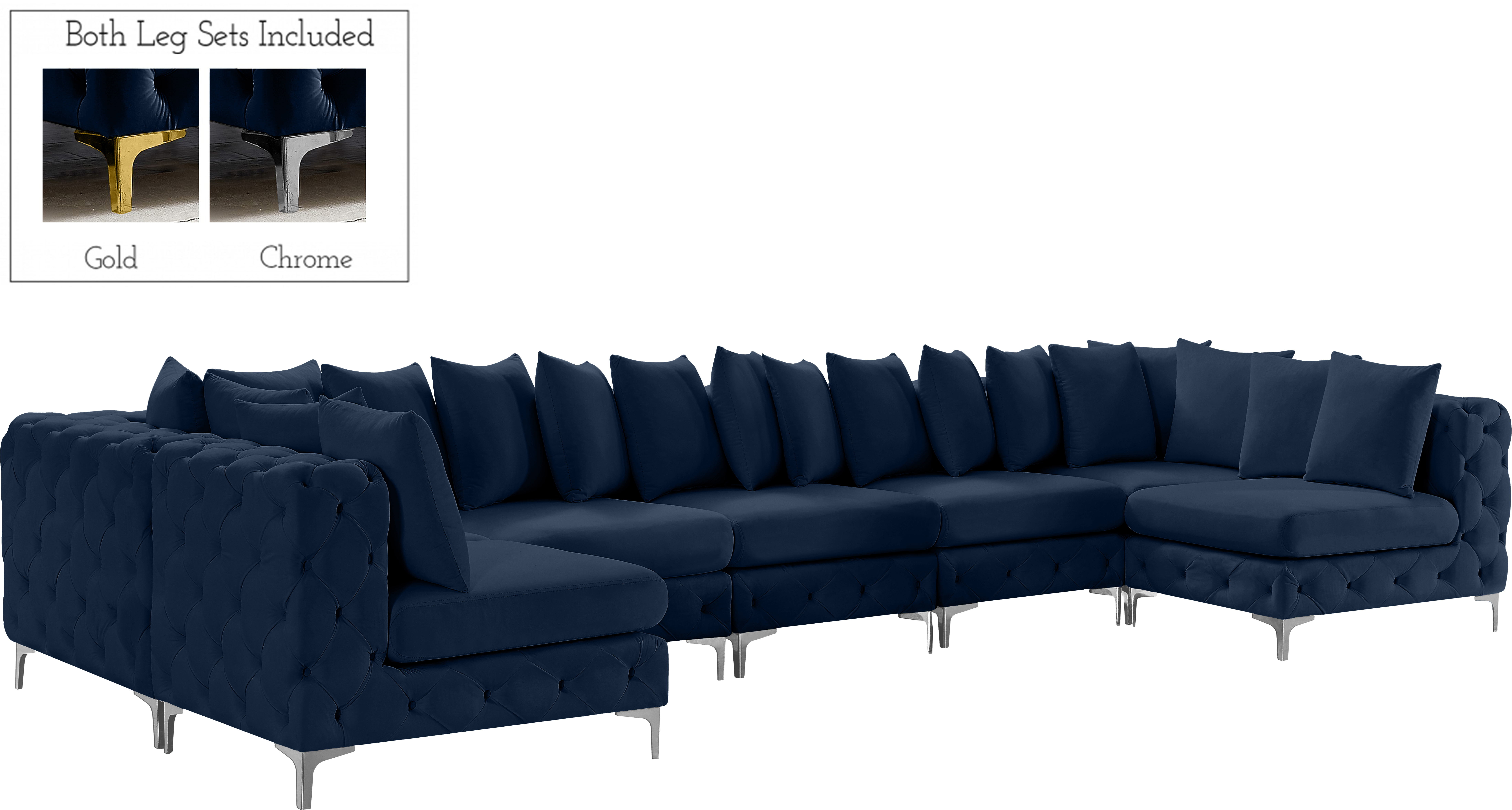 Tremblay - 7 Piece Modular Sectional - Navy
