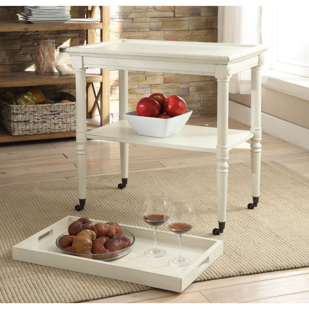 Frisco - Serving Cart - Antique White, white, view 6