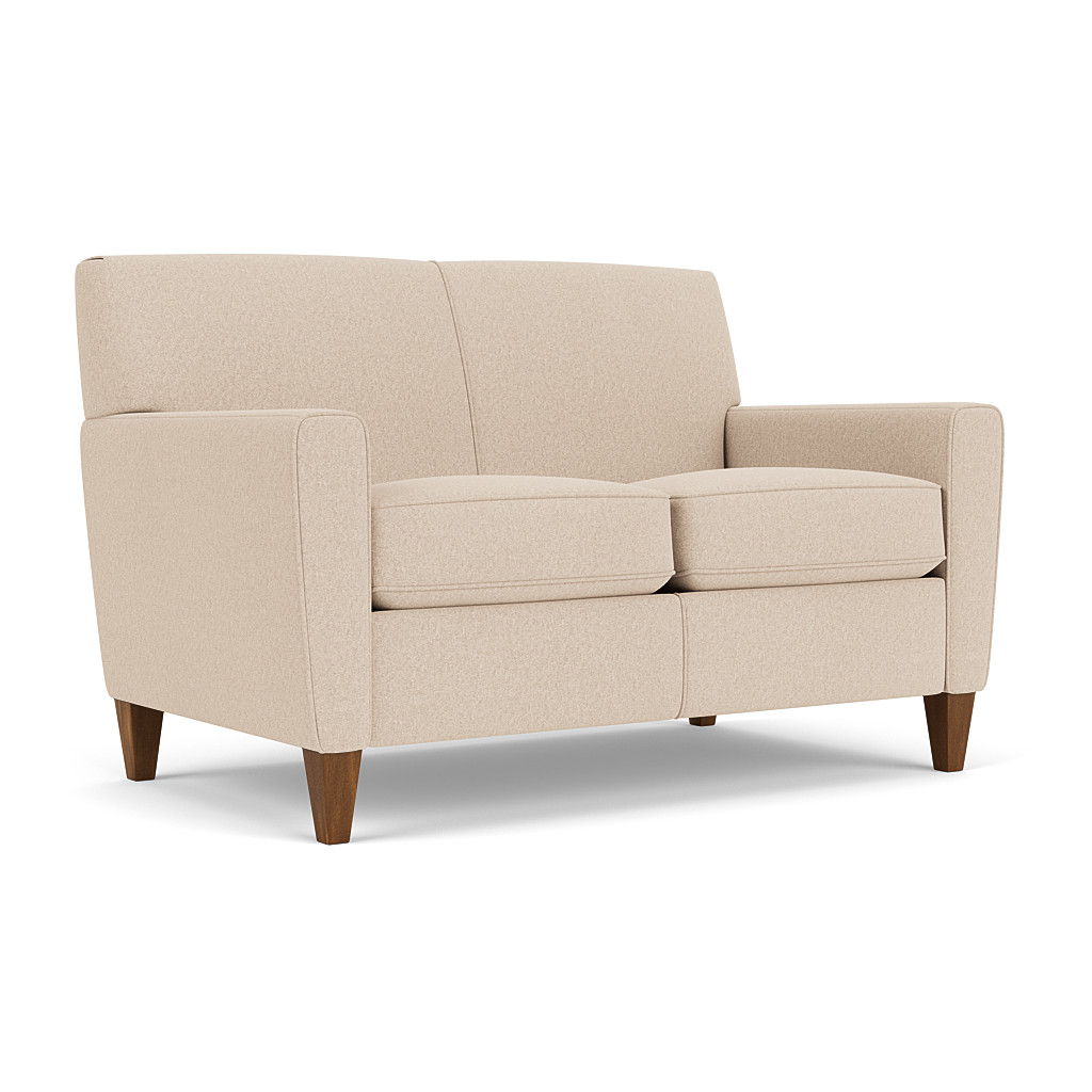 Digby - Leather Loveseat, beige