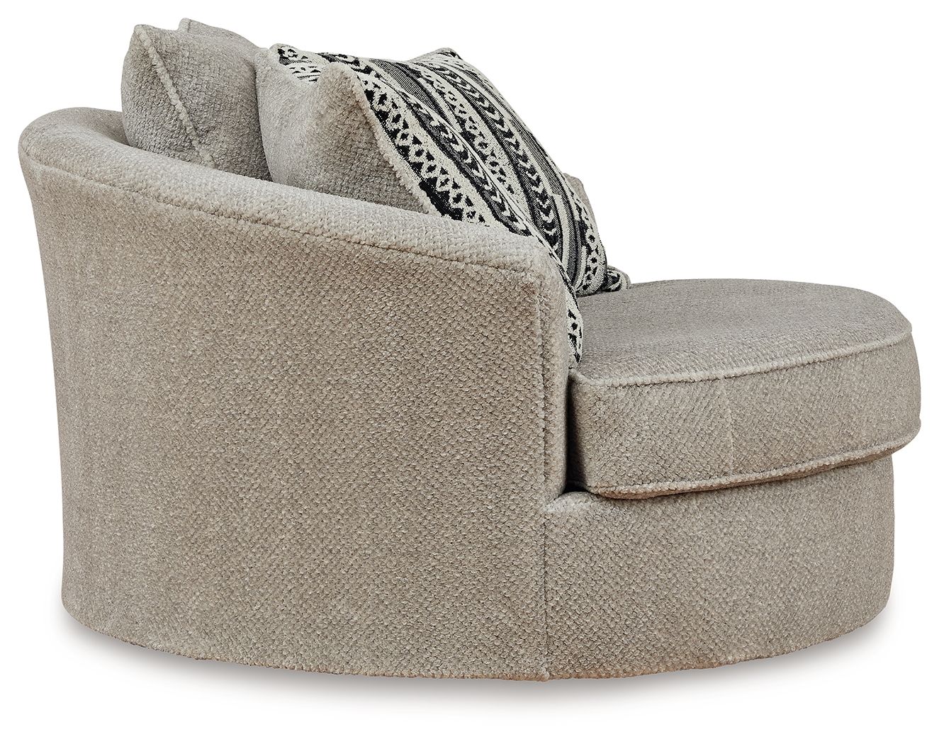 Ashley Furniture Calnita - Oversized Swivel Accent Chair - Sisal - Image 4