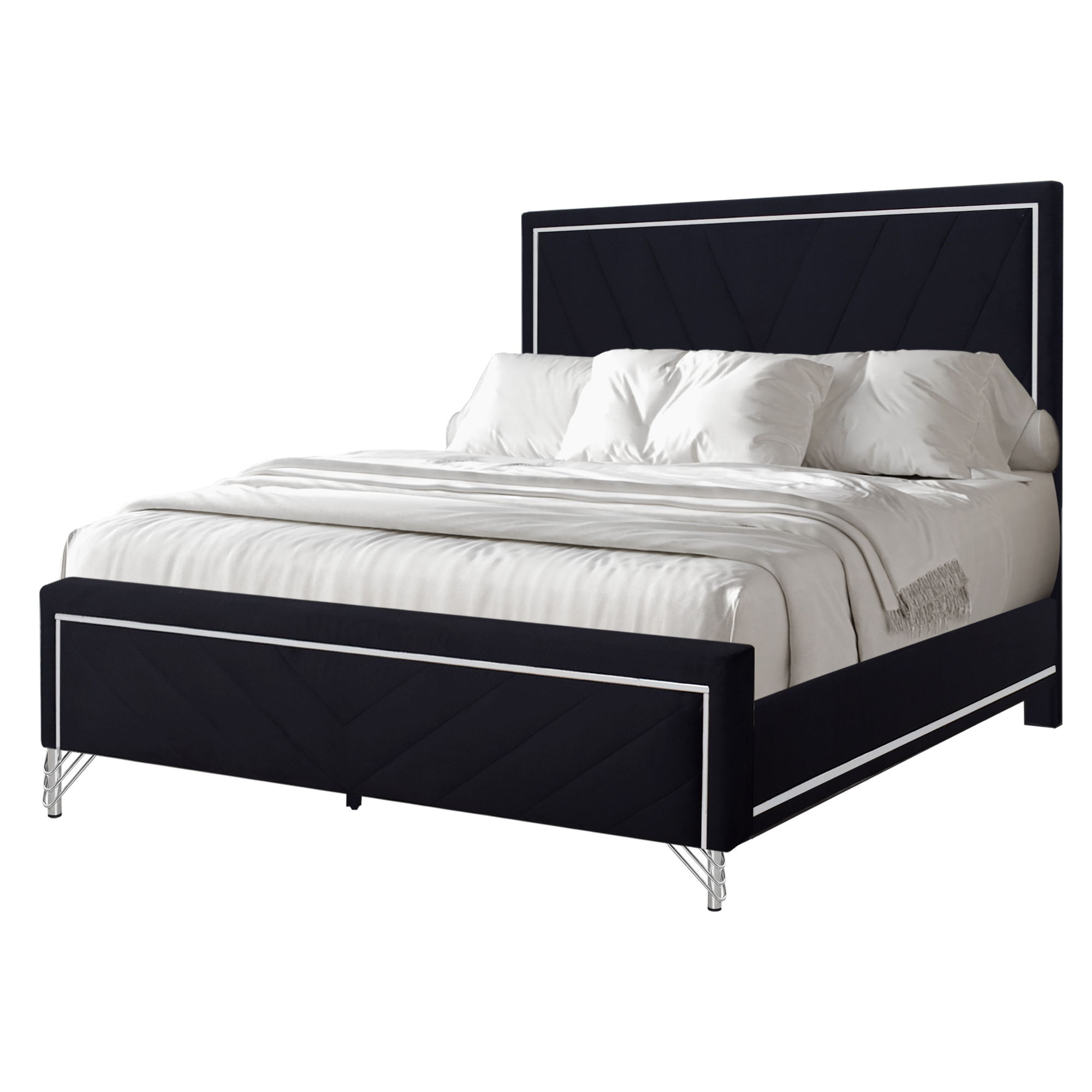 Ava - 5/0 Queen Bed - Black