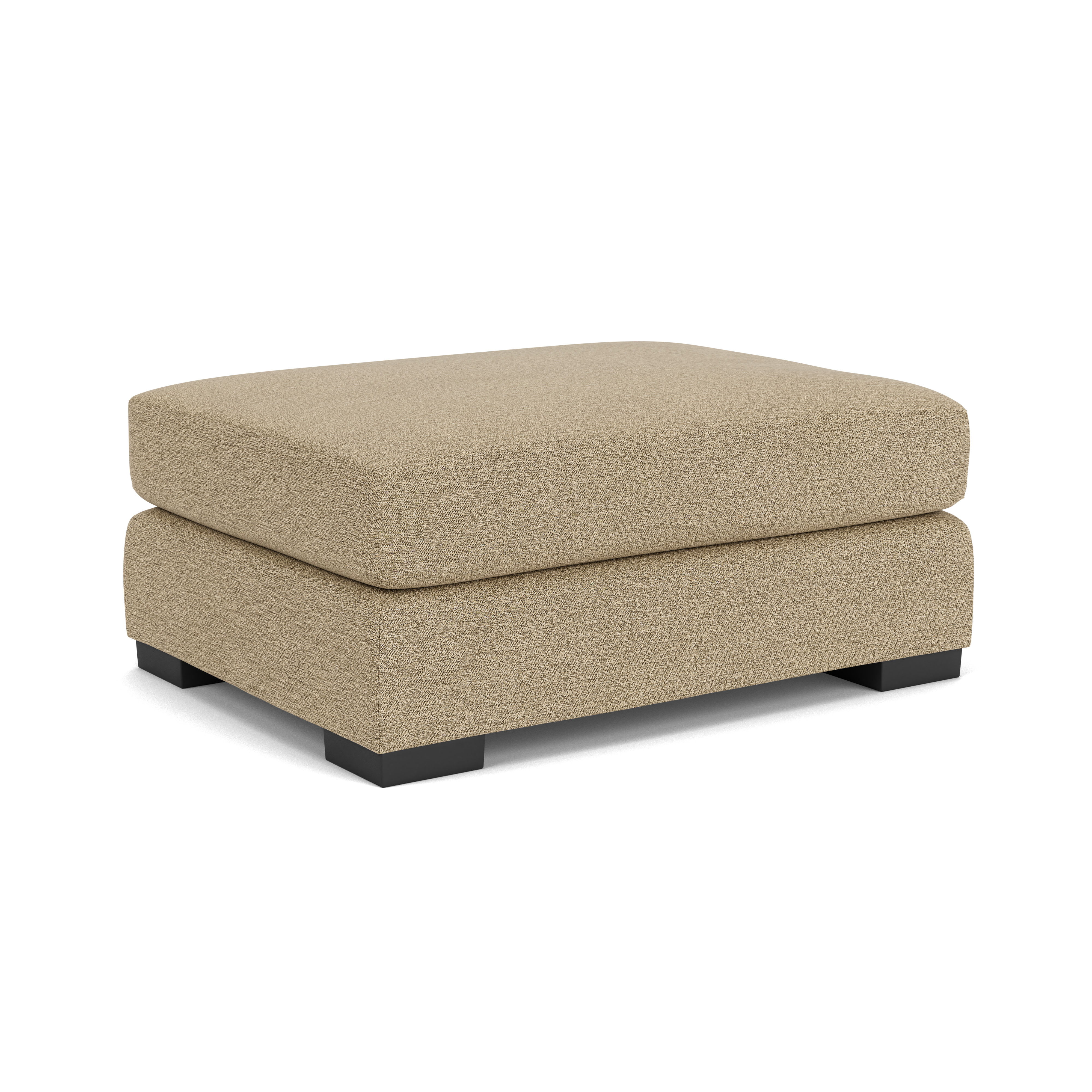 Noah - Fabric Ottoman, beige