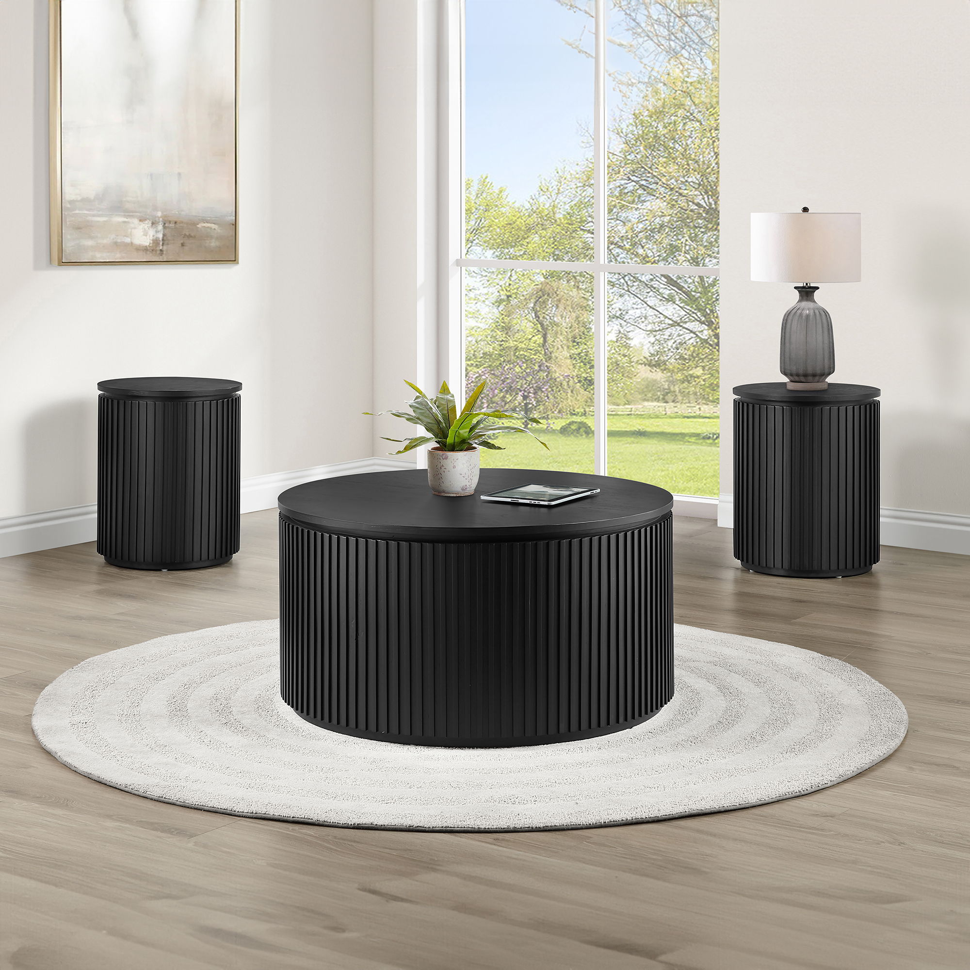 Colvin - 3 Piece Table Set - Black