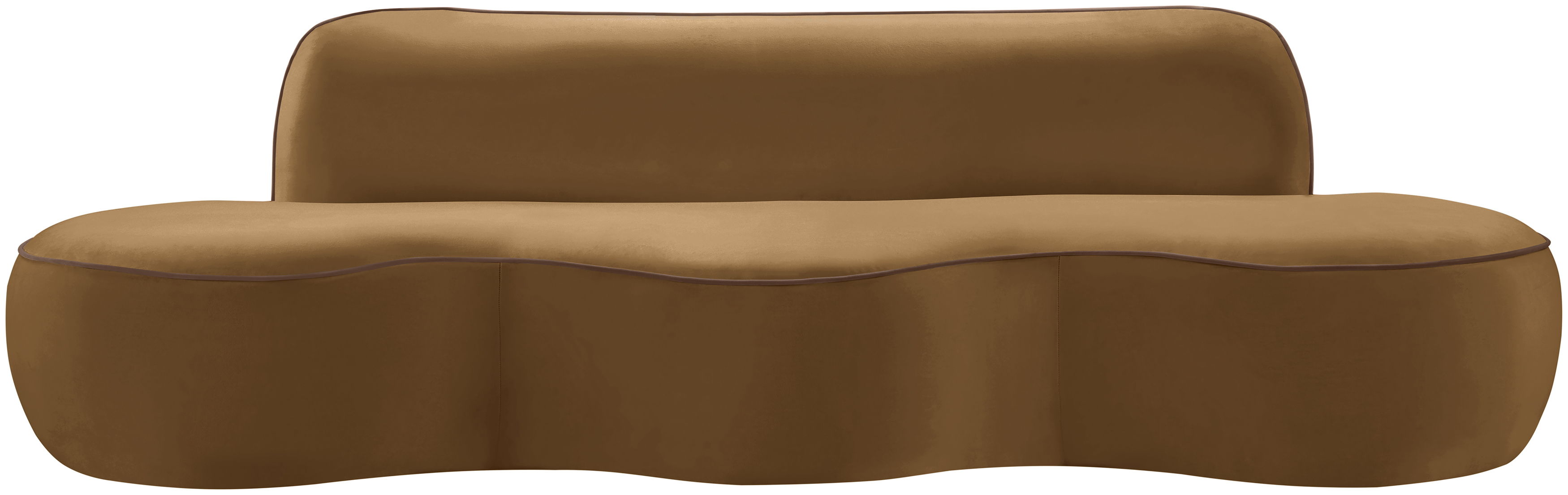 Swerve - Velvet 101" Upholstered Sofa - Saddle