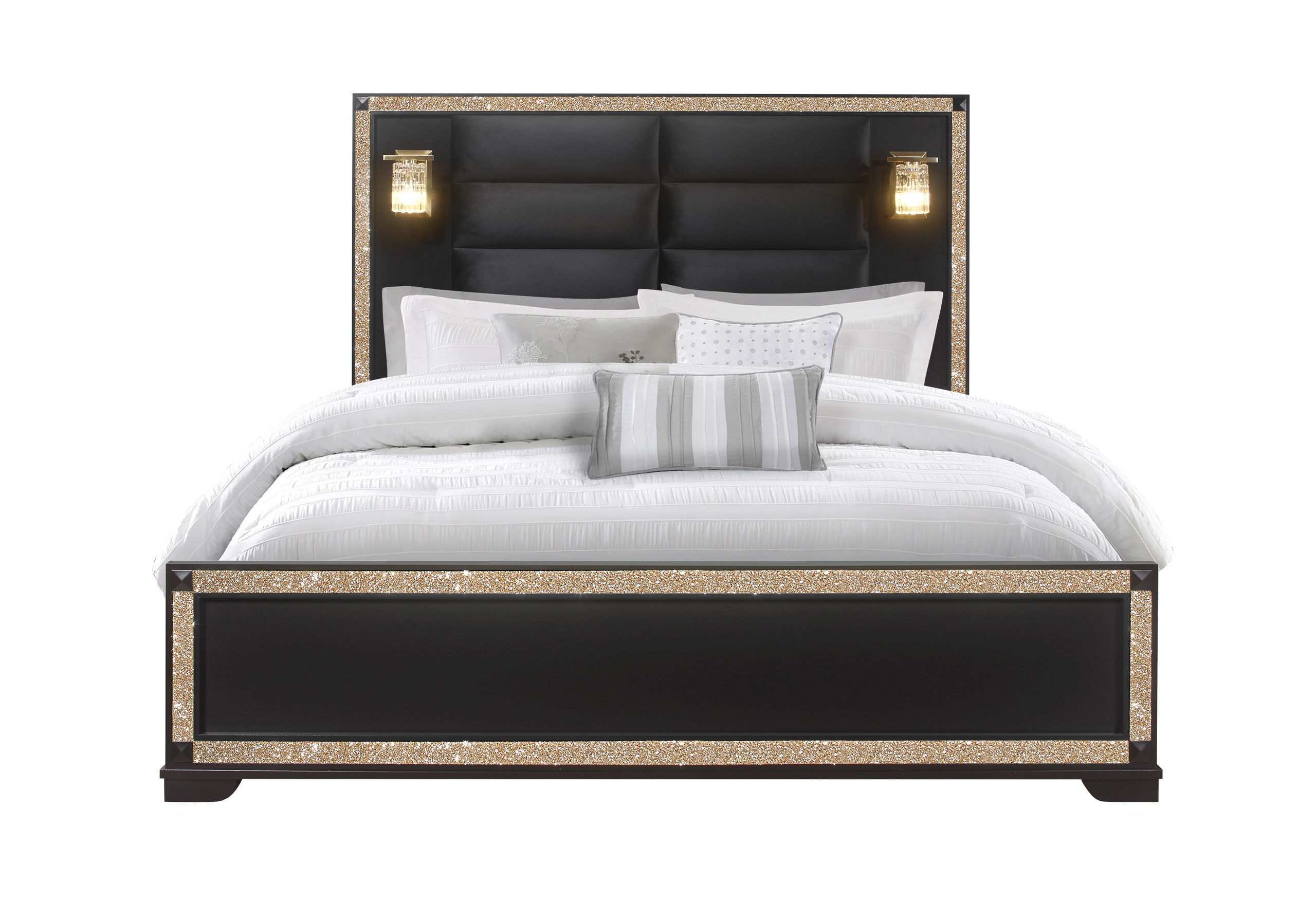 King Bed With Lamps