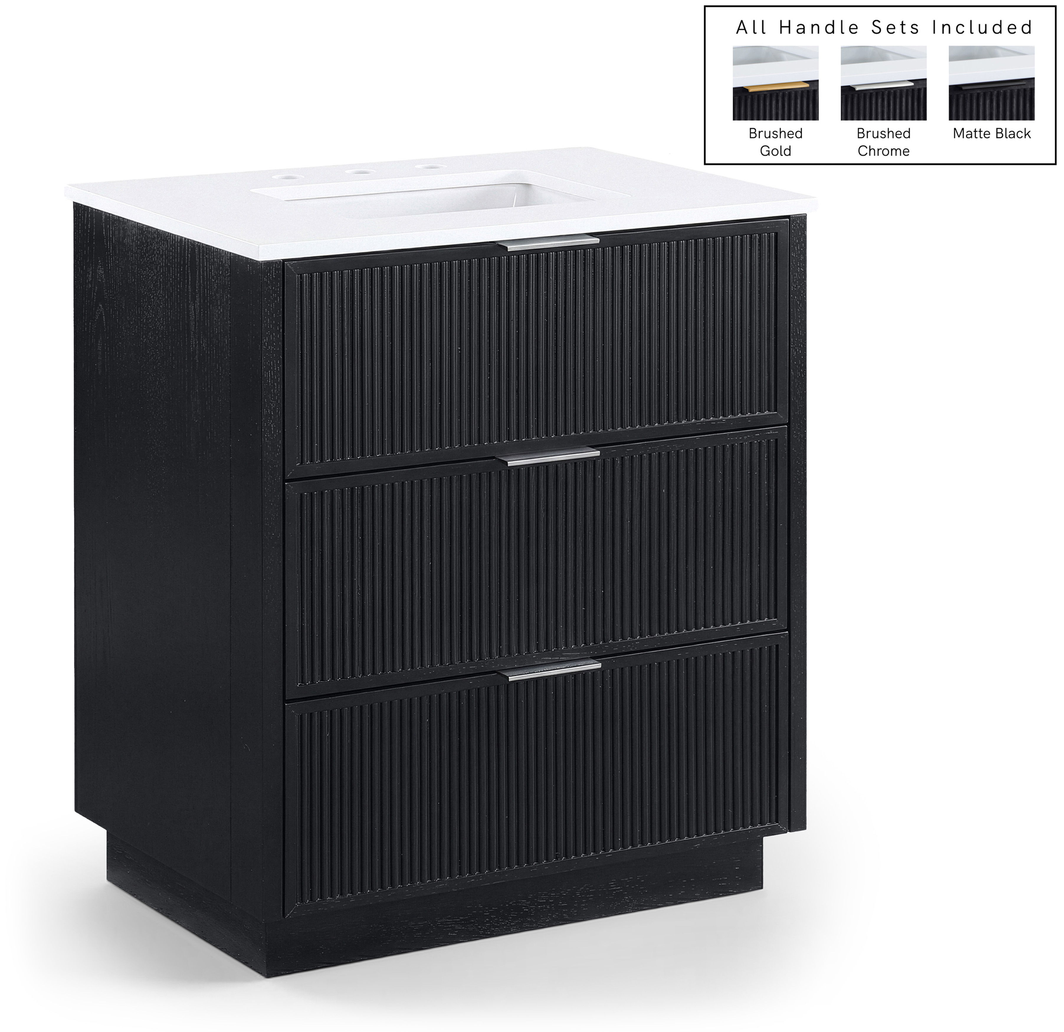 Willard - 30'' Bathroom Vanity - Black / White
