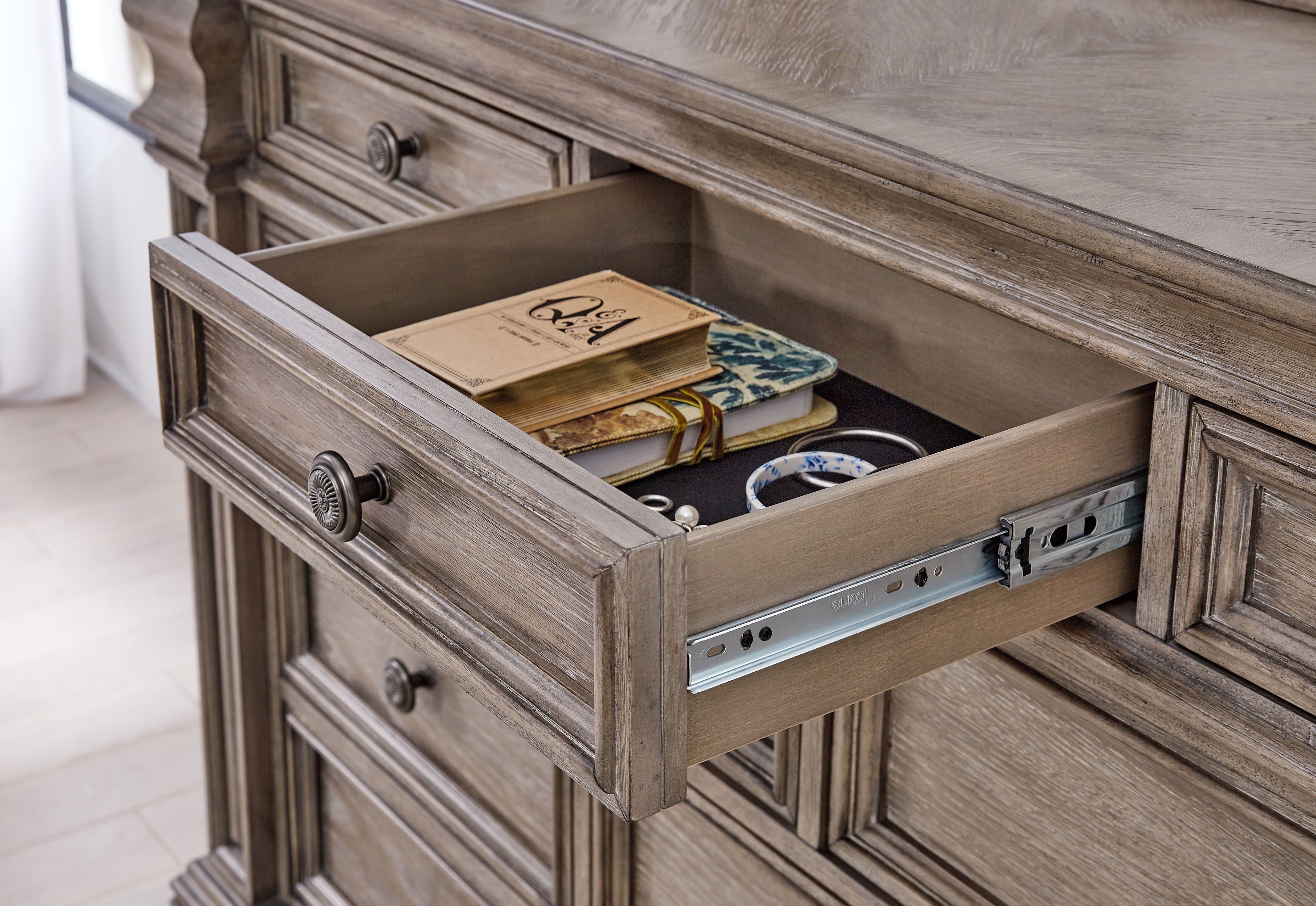 Blairhurst - Dresser And Mirror - Light Grayish Brown