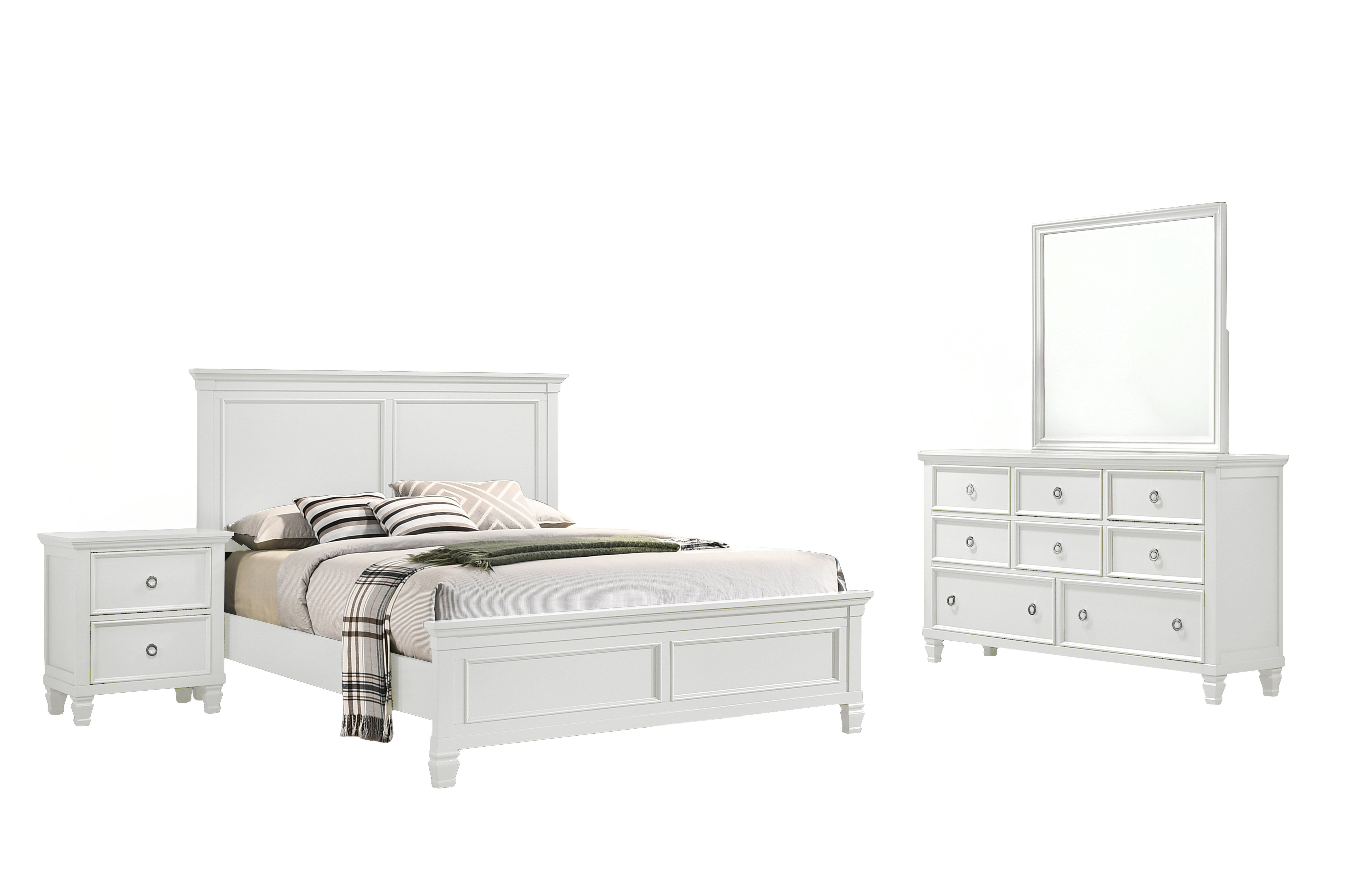 Eastern King · 4 Pc · Bed, Dresser, Mirror, Nighstand
