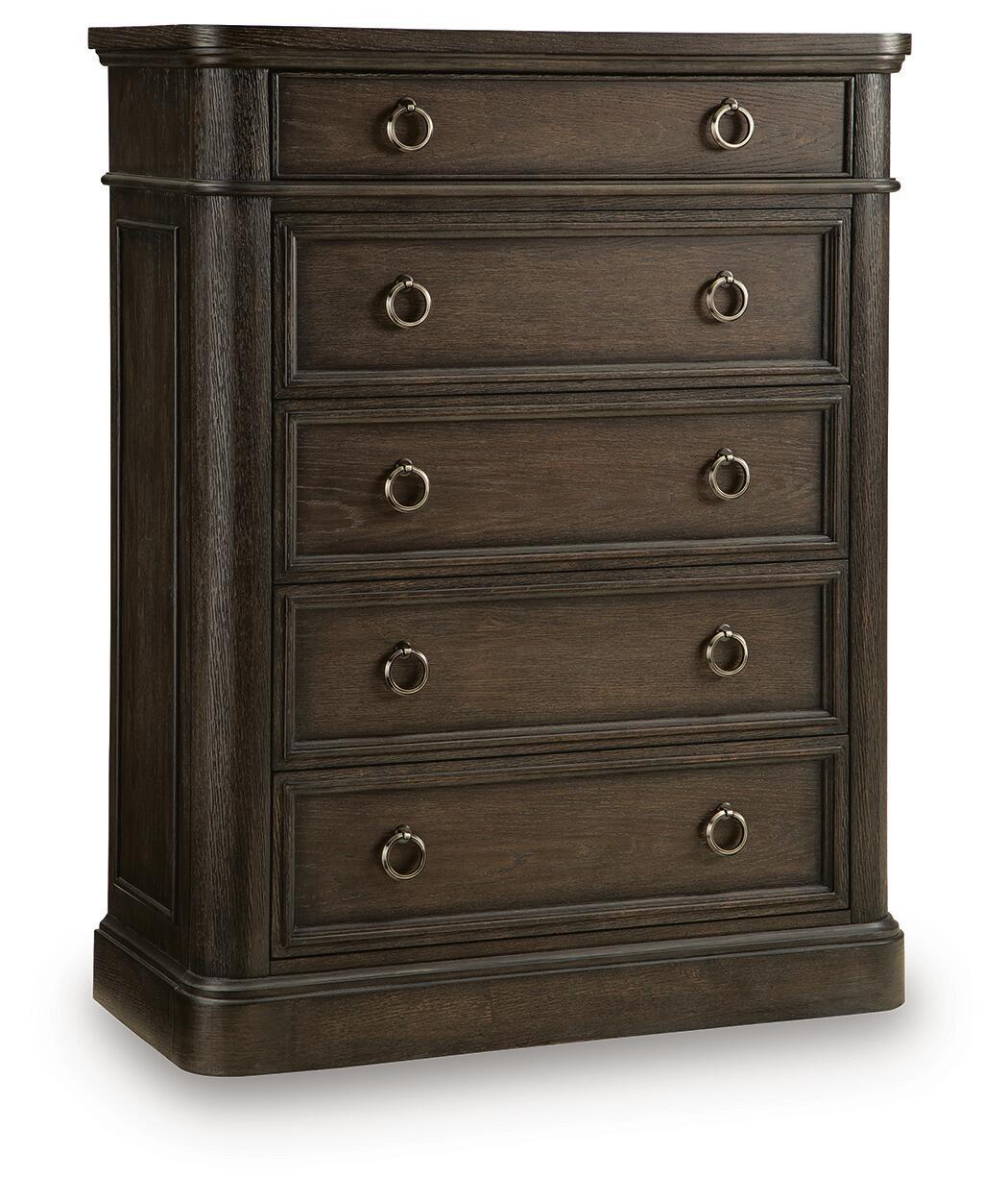 Wickenger – Five Drawer Chest – Dark Brown