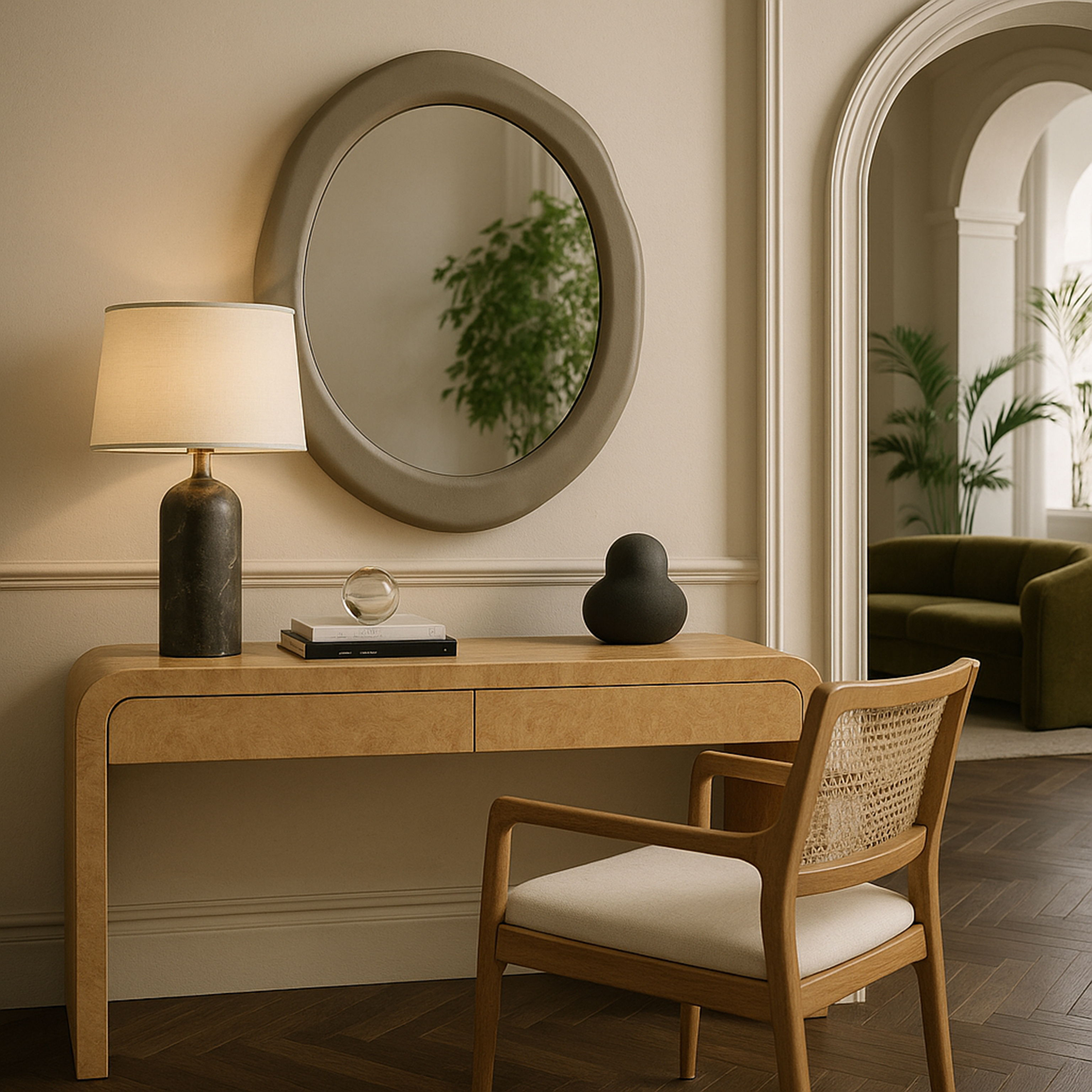 Armada - 30" Aluminum Mirror - Taupe