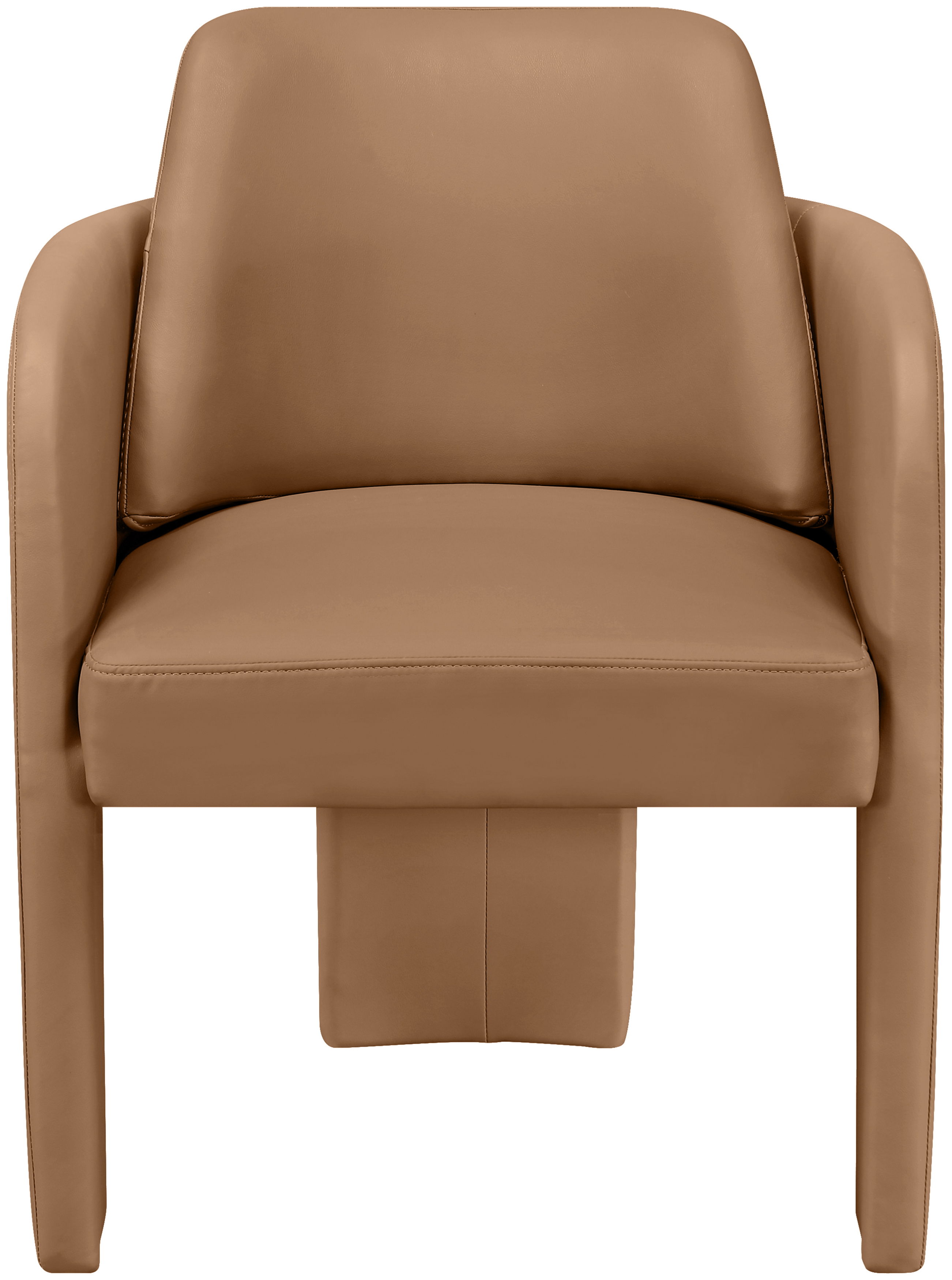 Vanda - Vegan Leather Upholstered Dining Chair - Cognac